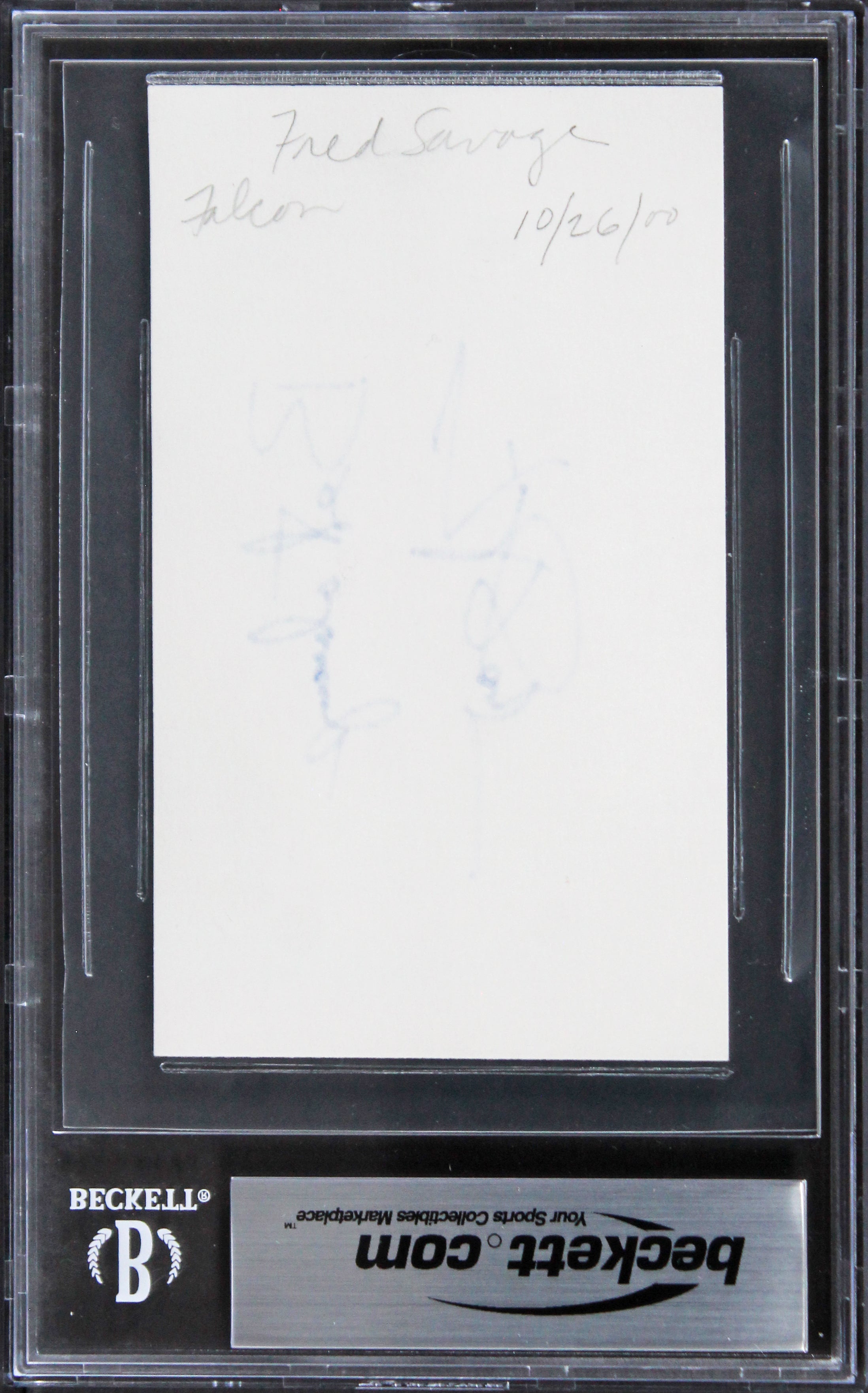 Fred Savage The Wonder Years "Best Always" Signed 3x5 Index Card BAS Slabbed 1