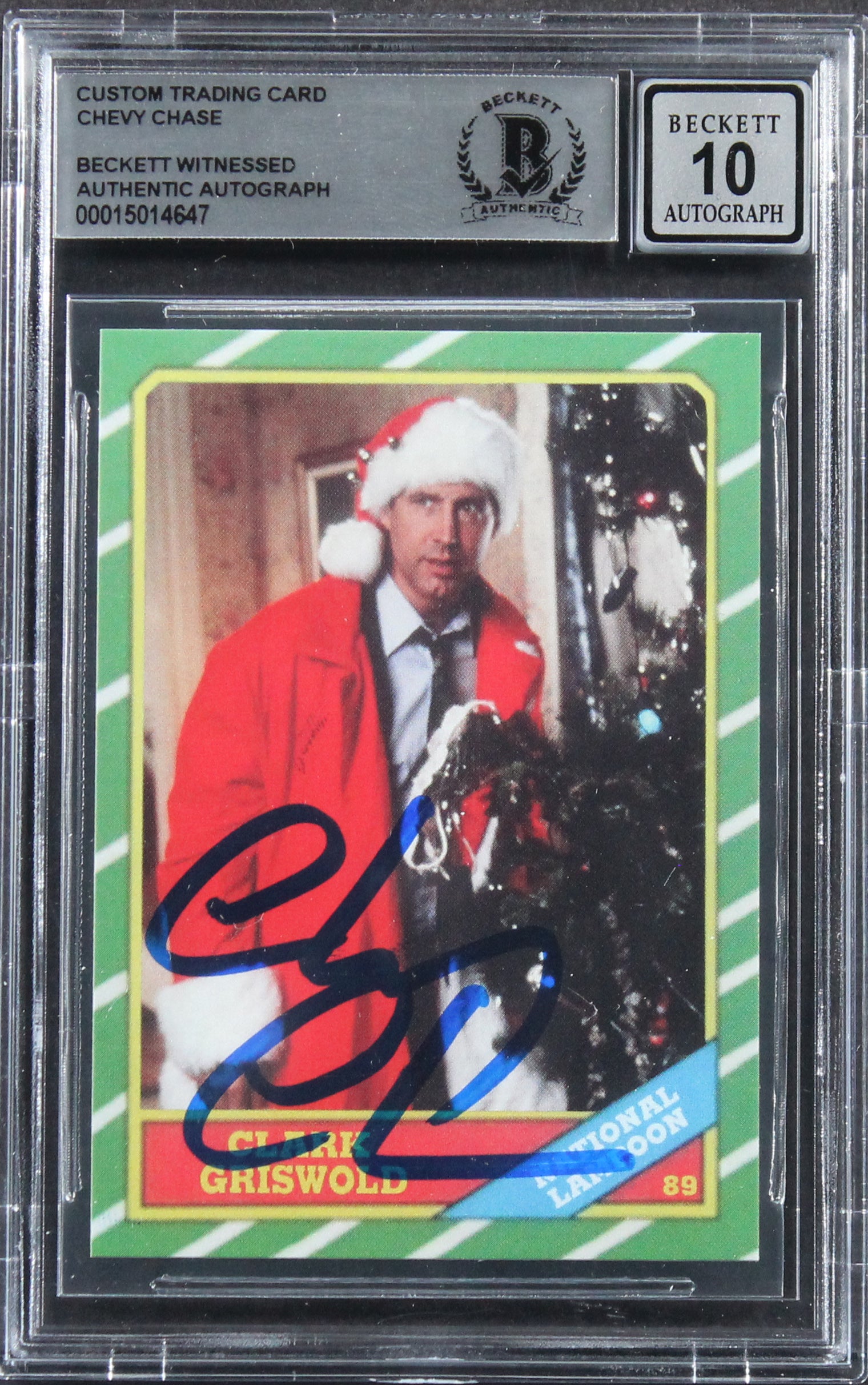 ** HOLIDAY DOORBUSTER ** Chevy Chase Christmas Vacation Signed Custom Trading Card Auto 10! BAS Slabbed 6