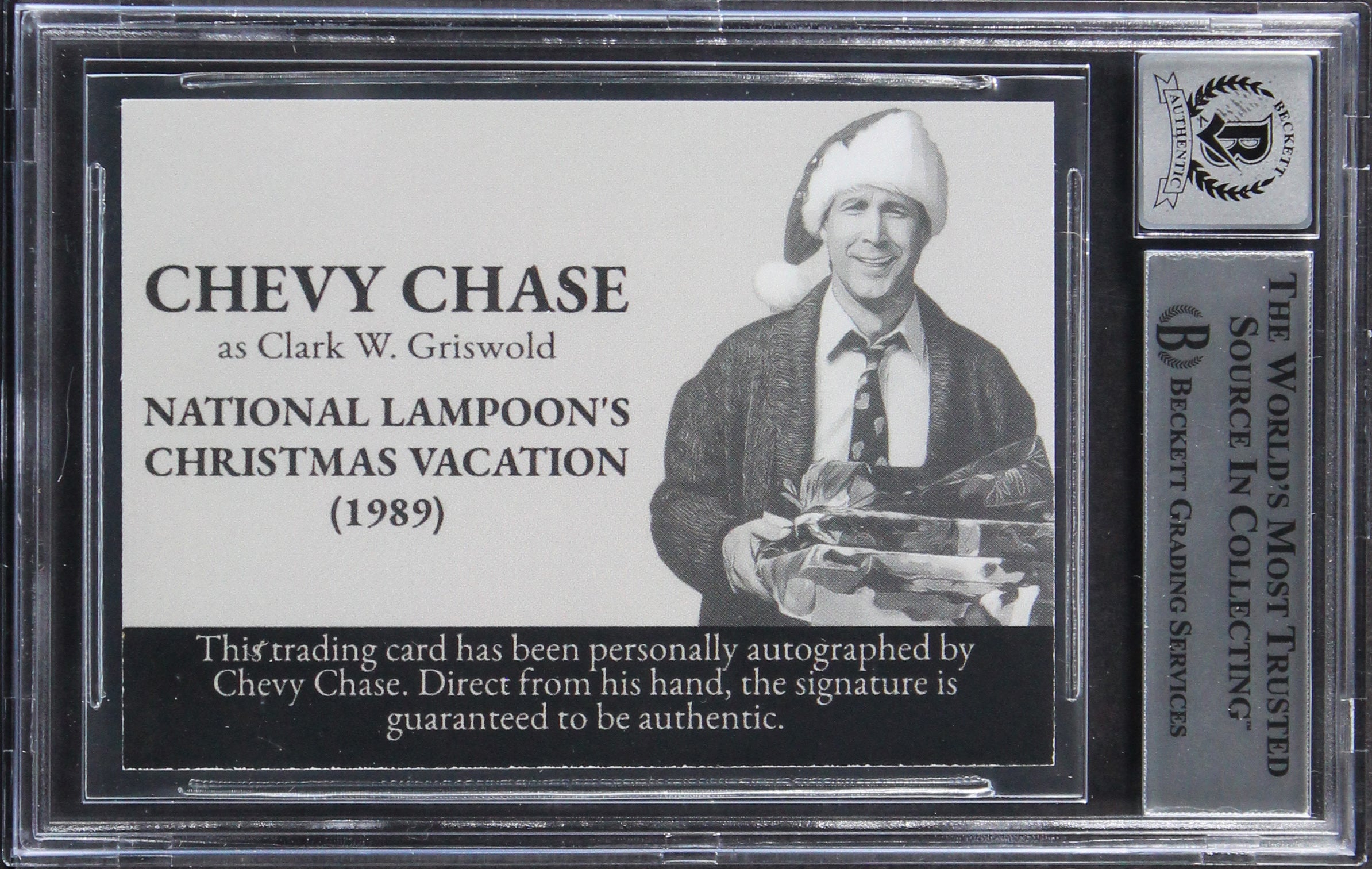 ** HOLIDAY DOORBUSTER ** Chevy Chase Christmas Vacation Signed Custom Trading Card Auto 10! BAS Slabbed 6