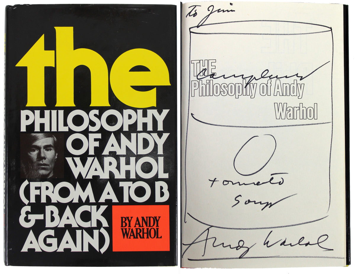 Andy Warhol Signed The Philosophy Of Andy Warhol Hard Cover Book BAS #A57336