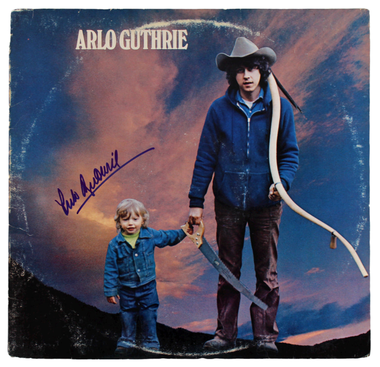 Arlo Guthrie Authentic Signed Arlo Guthrie Album Cover Autographed BAS #BG79176