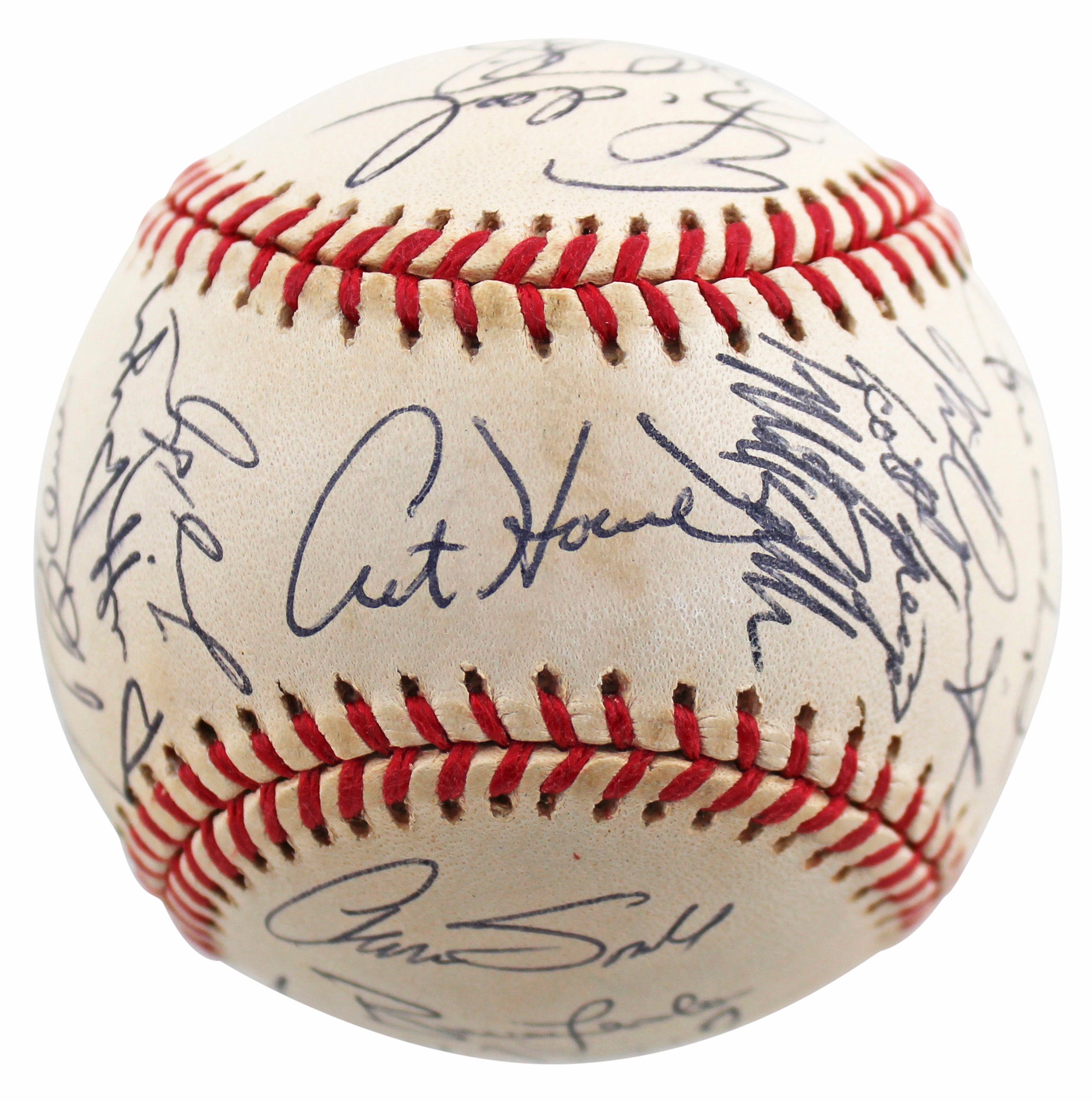 1997 A's (32) Giambi, Howe, Spiezio, Grieve +28 Signed Oal Baseball BAS #AC01907