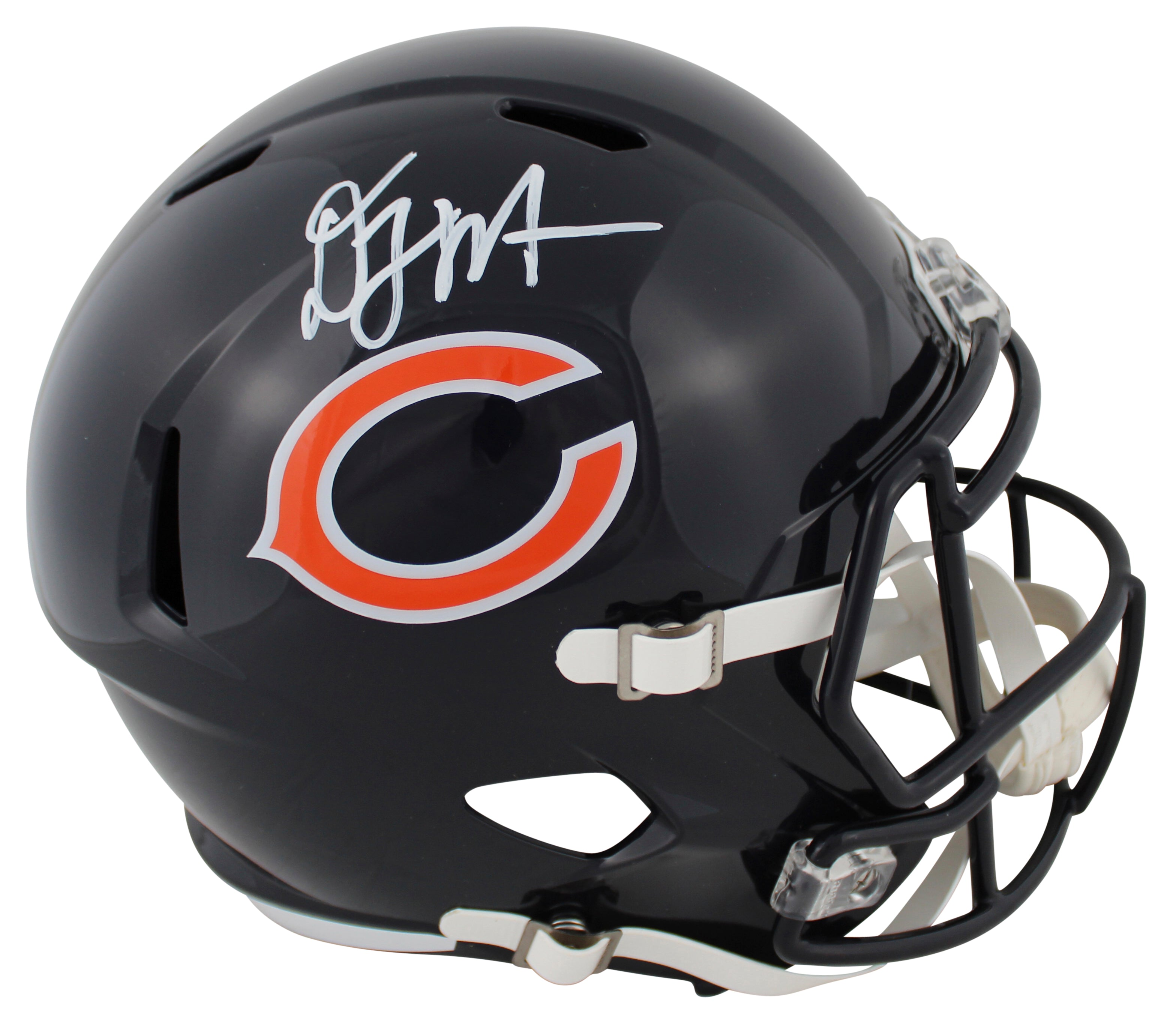 Bears D.J. Moore Authentic Signed Full Size Speed Rep Helmet BAS Witnessed