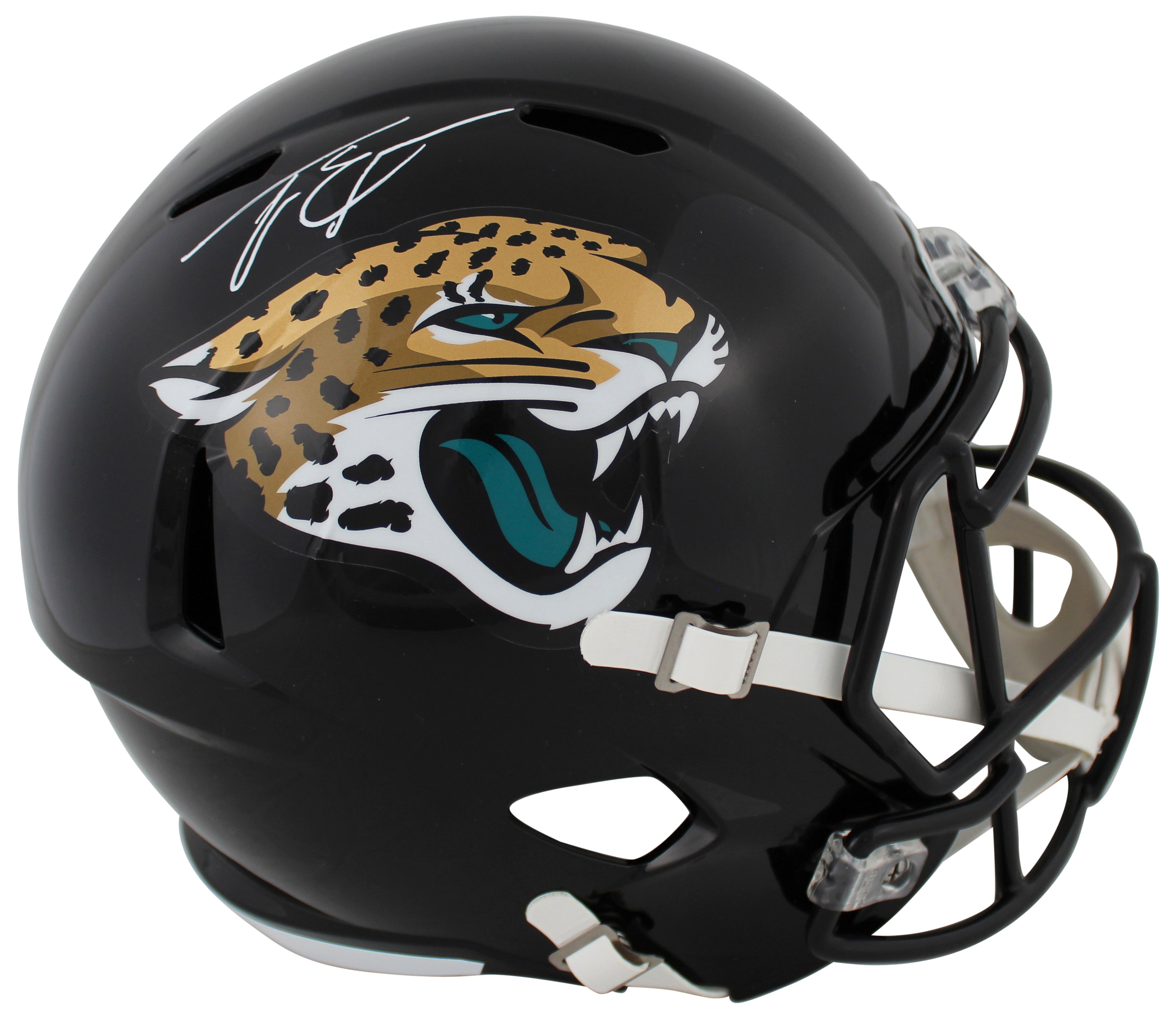 Jaguars Travis Etienne Jr. Signed Full Size Speed Rep Helmet w/ Case JSA