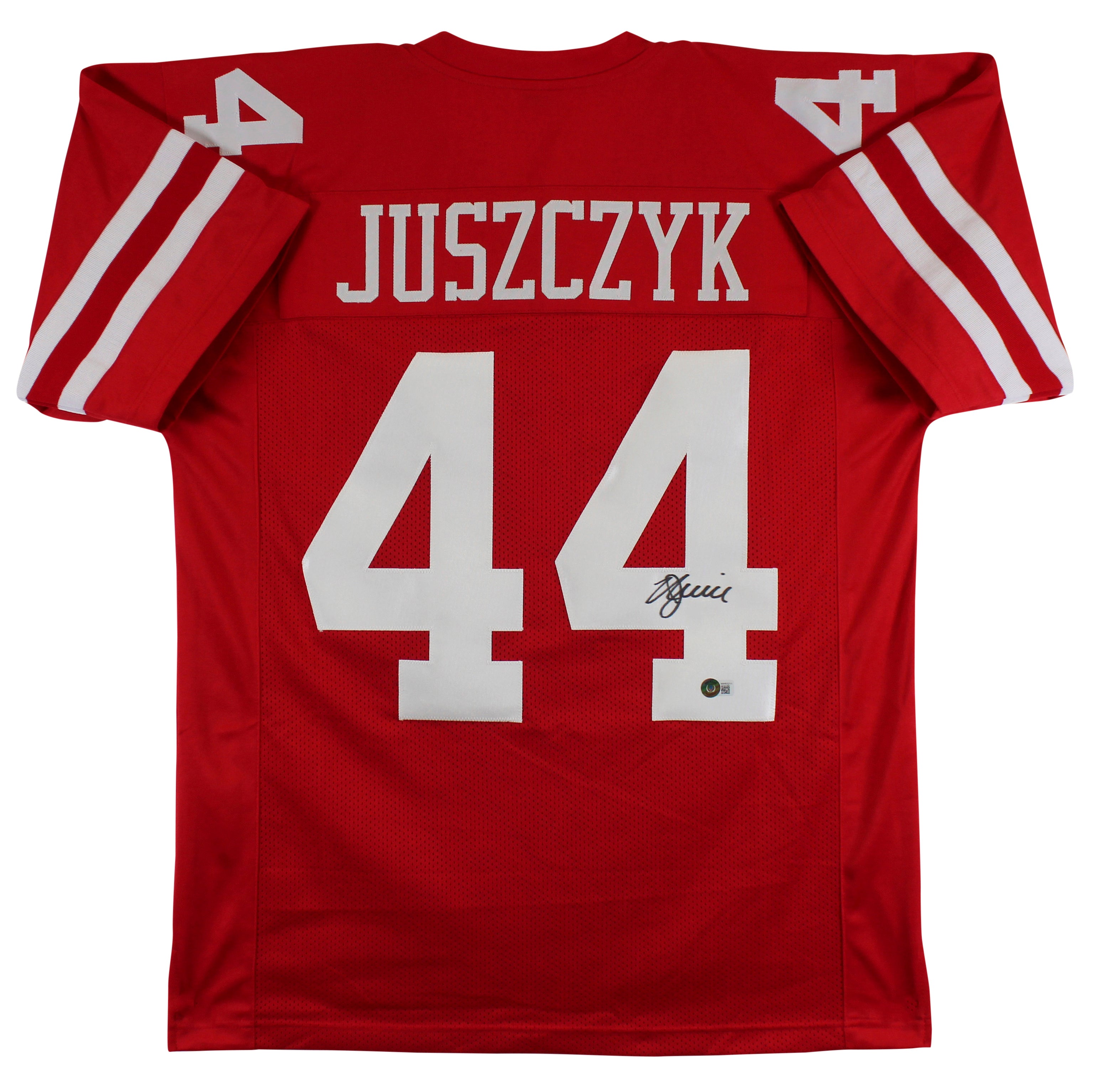 Kyle Juszczyk Authentic Signed Red Pro Style Jersey Autographed BAS Witnessed