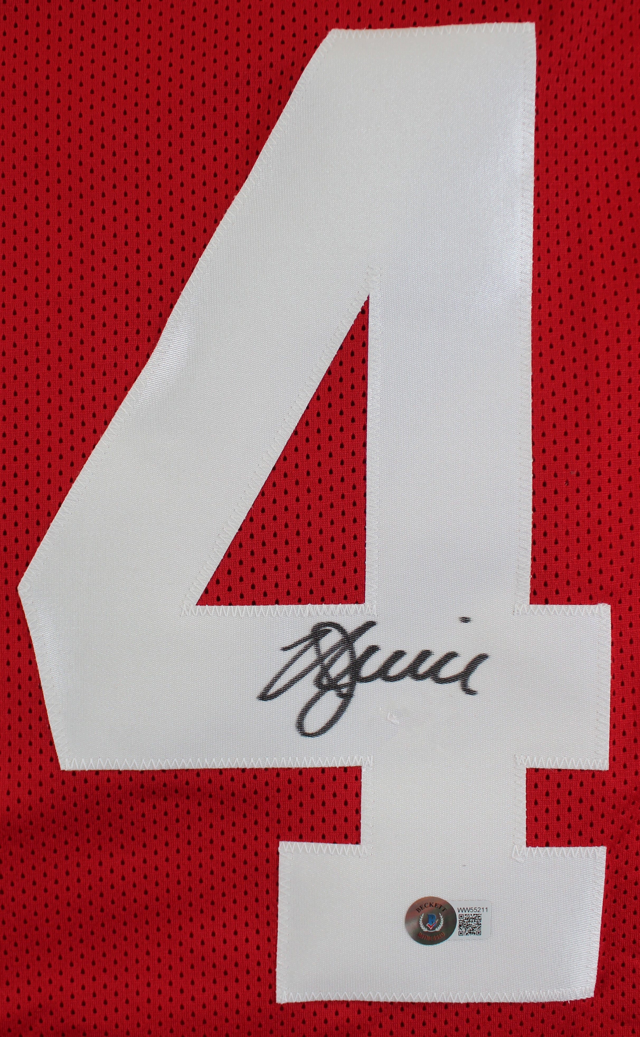 Kyle Juszczyk Authentic Signed Red Pro Style Jersey Autographed BAS Witnessed