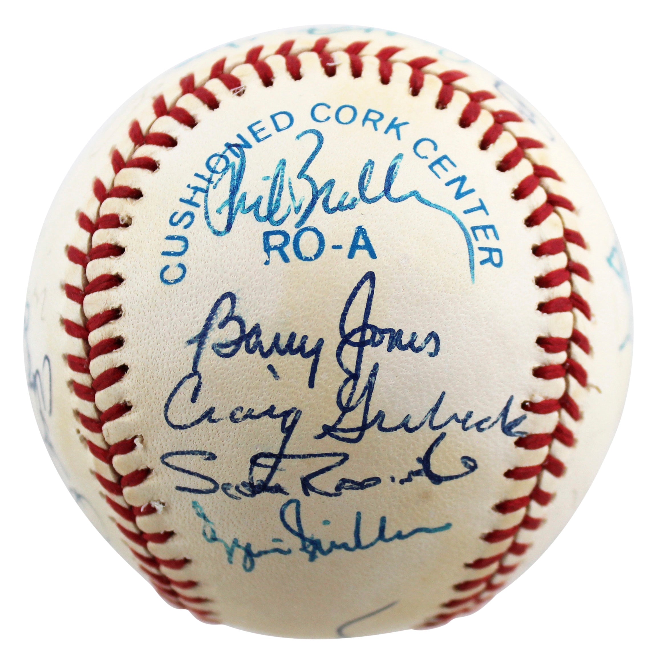 1990 White Sox (27) Ventura, Torborg, Guillen +24 Signed Baseball BAS #AB92934