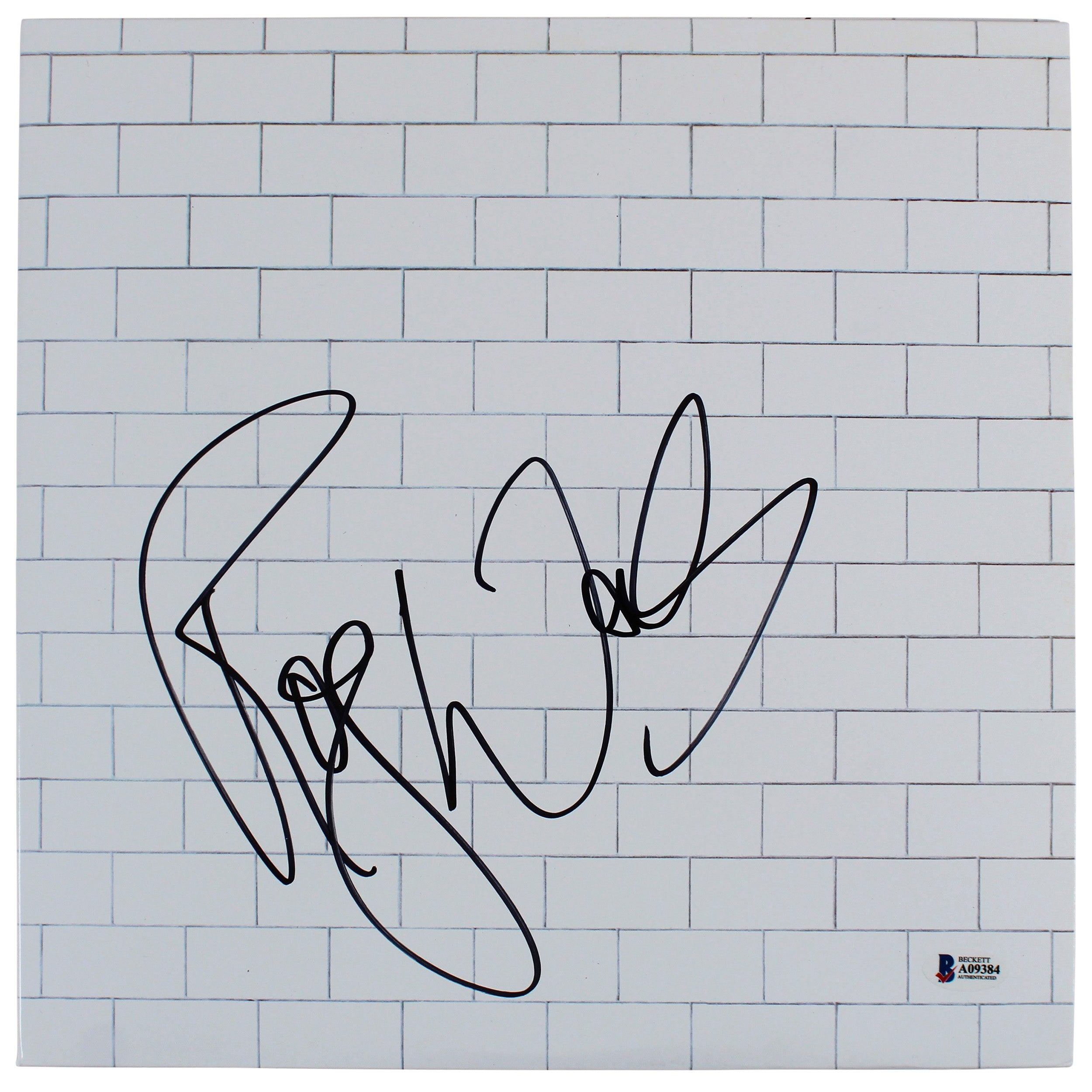 Roger Waters Pink Floyd Signed The Wall Album Cover W/ Vinyl BAS #A09384