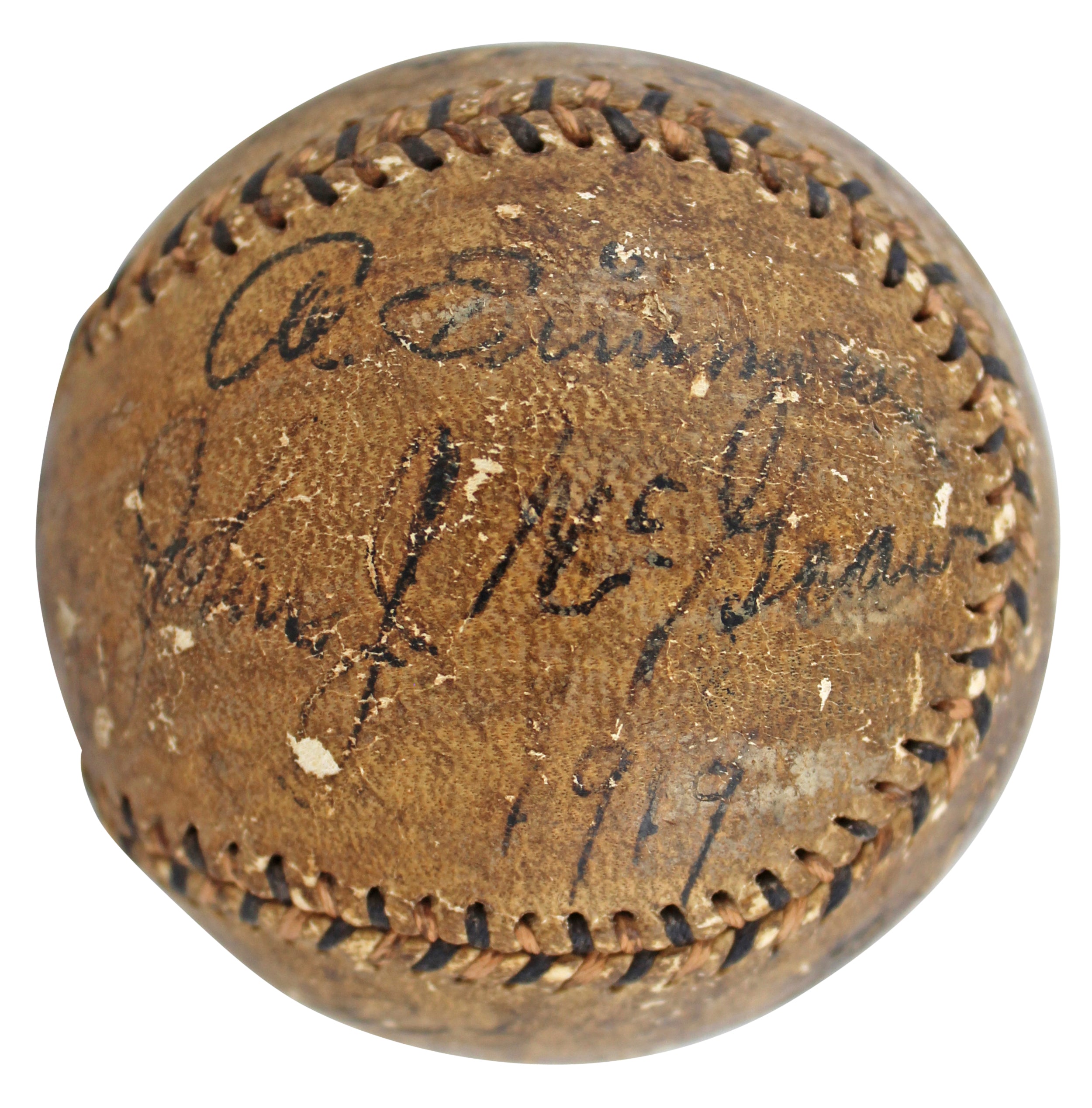 MLB Immortals (10) Ruth, Mathewson, McGraw, Foxx, Speaker Signed Baseball JSA