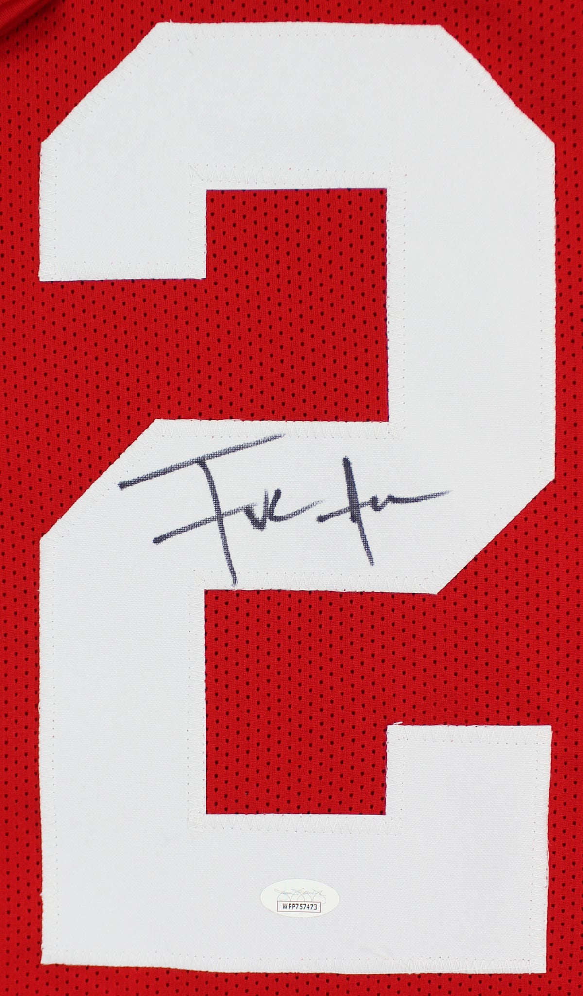 Frank Gore Authentic Signed Red Pro Style Jersey Autographed JSA Witness