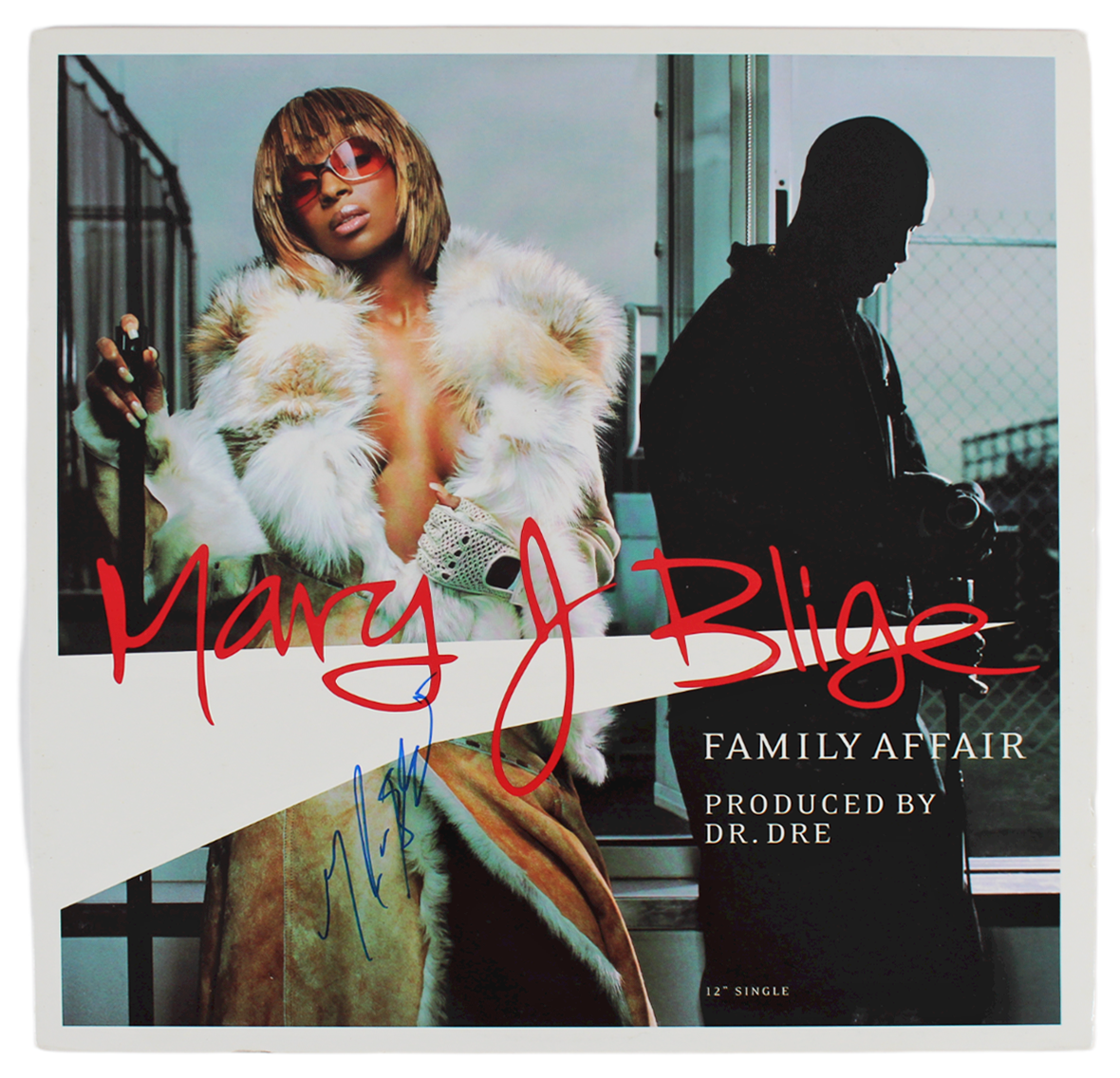 Mary J. Blige Authentic Signed Family Affair Album Cover BAS #BG90650