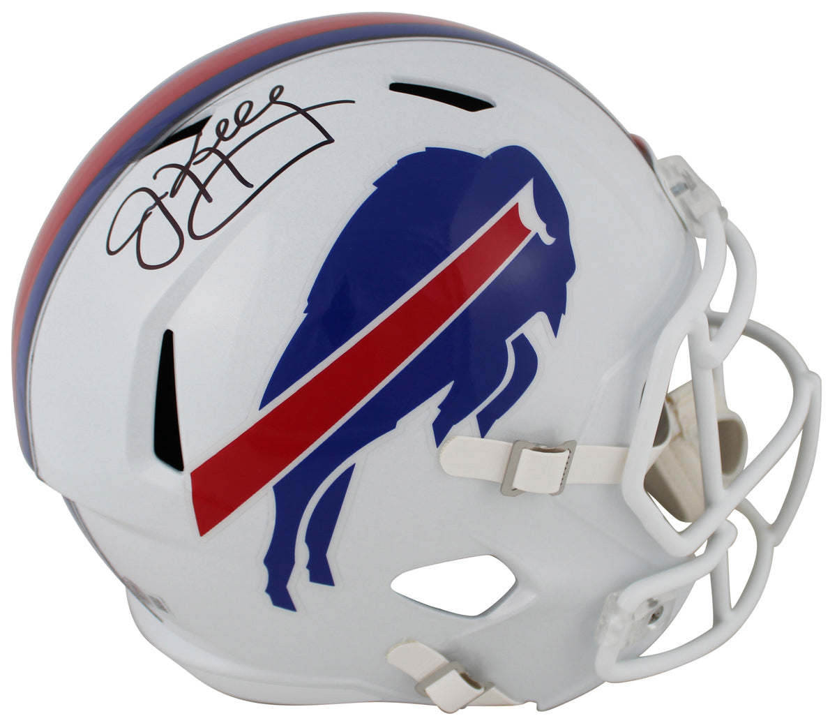 Bills Jim Kelly Signed White Full Size Speed Rep Helmet w/ Case BAS Witnessed