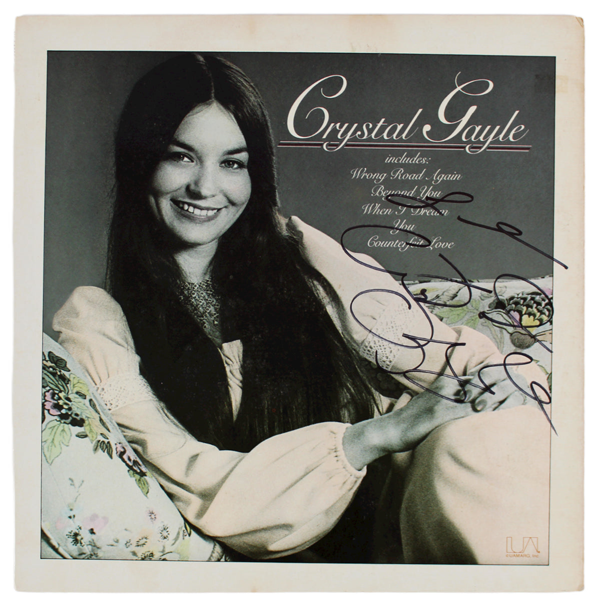 Crystal Gayle Authentic Signed Album Cover BAS #BG90651