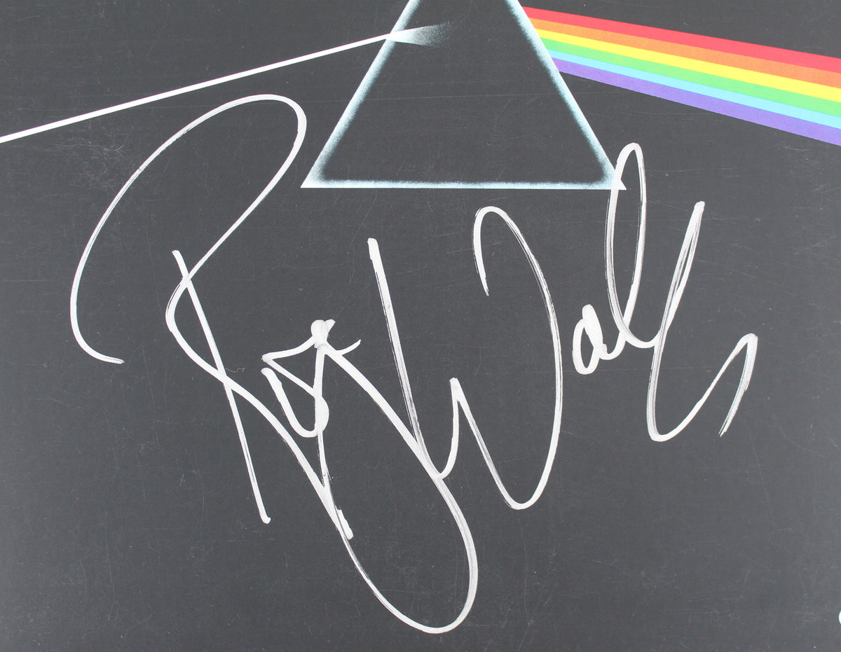Roger Waters Pink Floyd Signed Dark Side Of The Moon Album Cover W/ Vinyl BAS