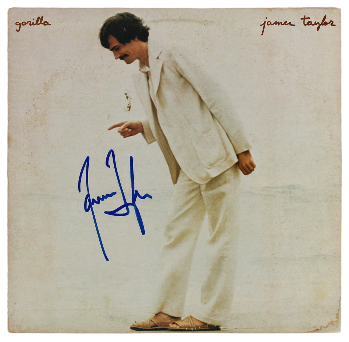 James Taylor Authentic Signed Gorilla Album Cover Autographed BAS #BG90652