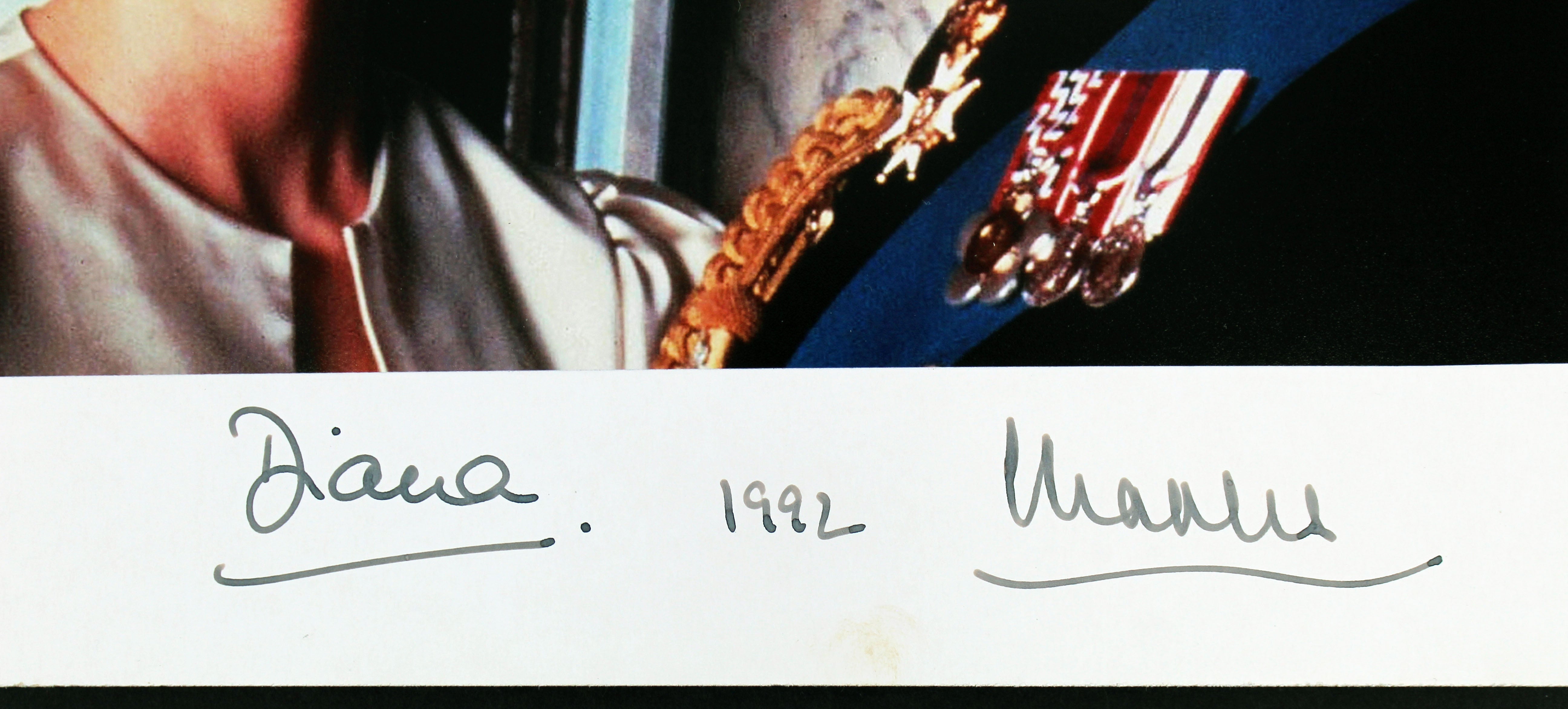 Princess Diana & Prince Charles Authentic Signed 7.25x10 Photo BAS #A57936