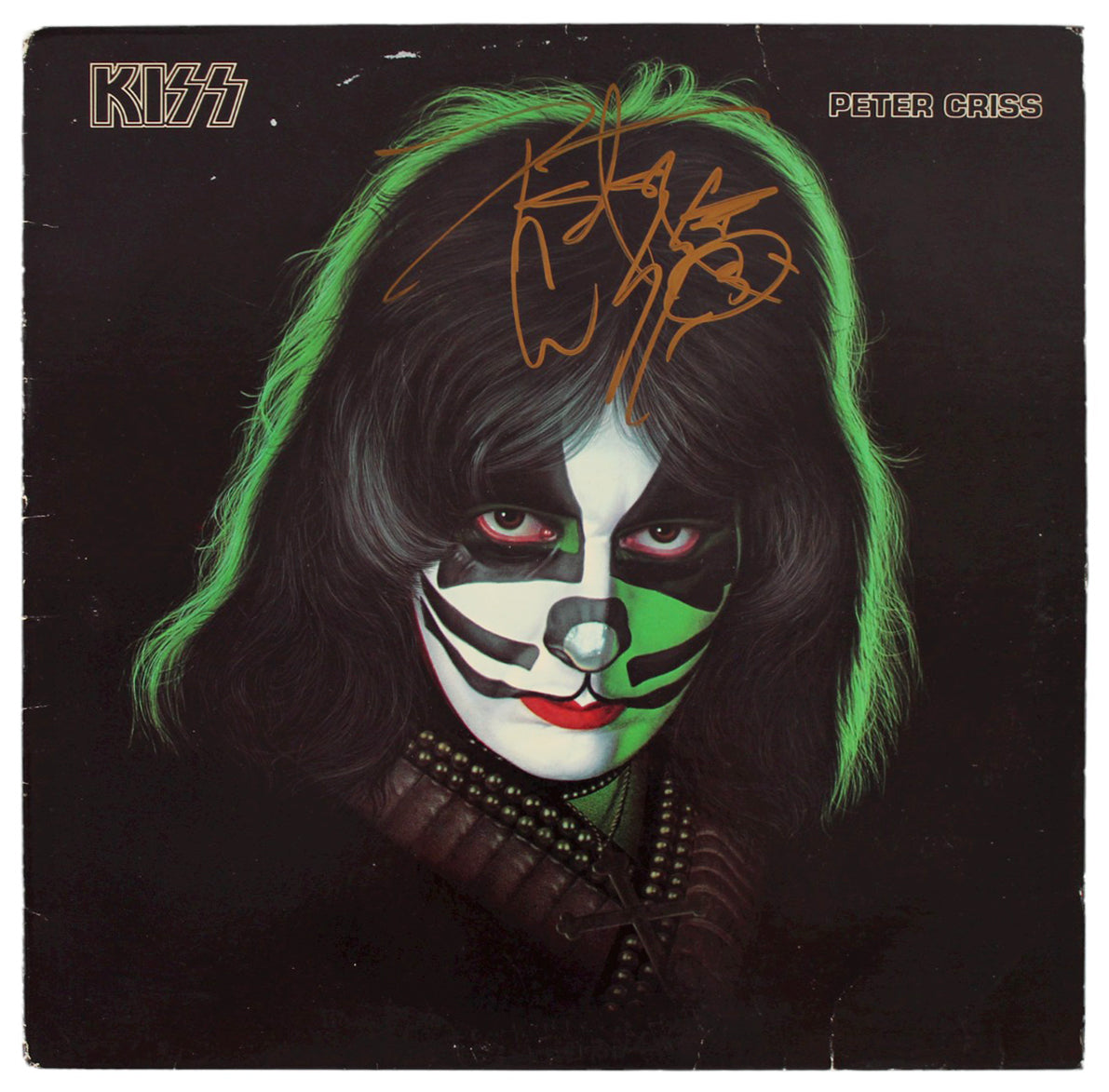 Peter Criss KISS Authentic Signed Album Cover Autographed BAS #BG90655
