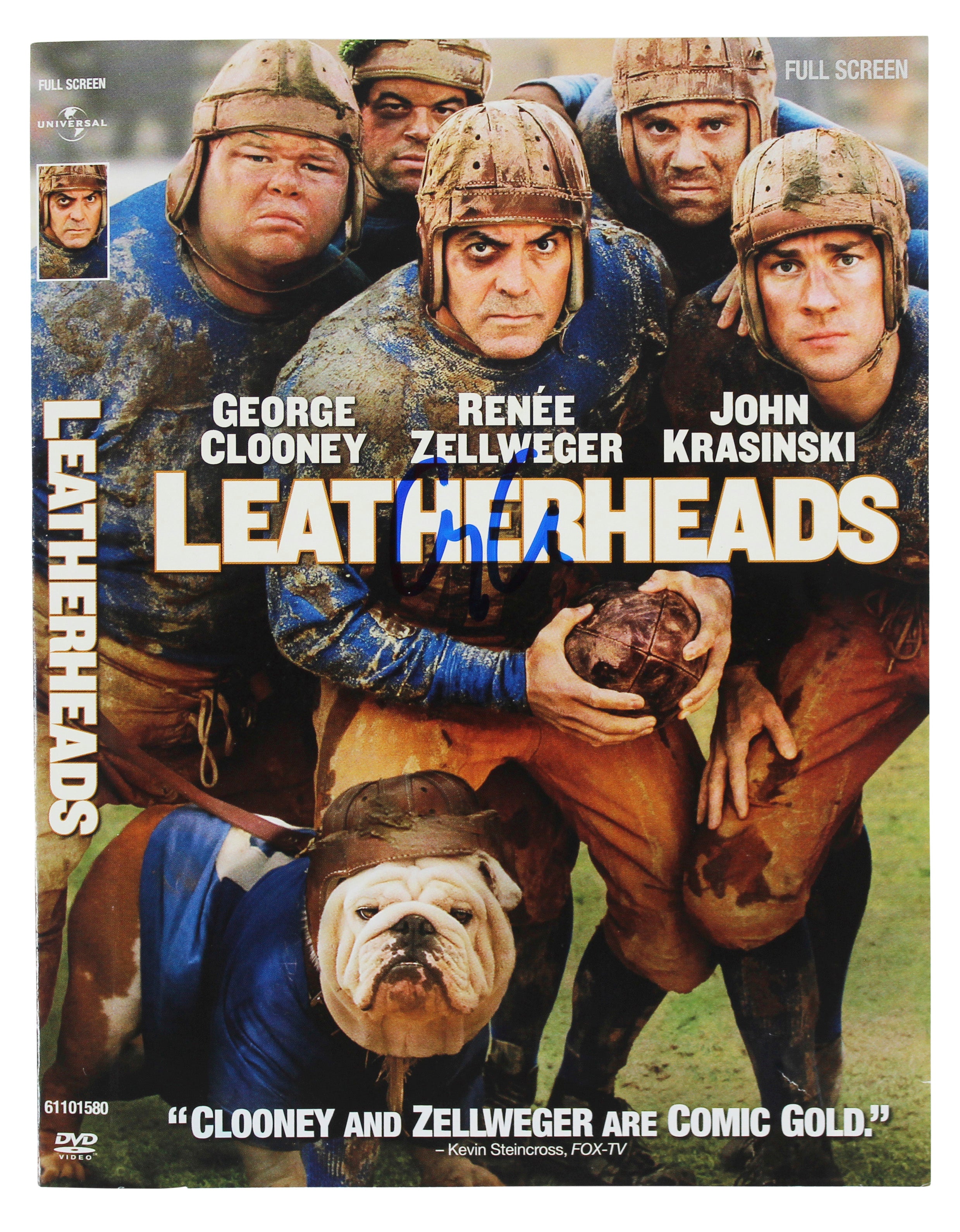 George Clooney Leatherheads Authentic Signed DVD Cover Autographed BAS #BF88843
