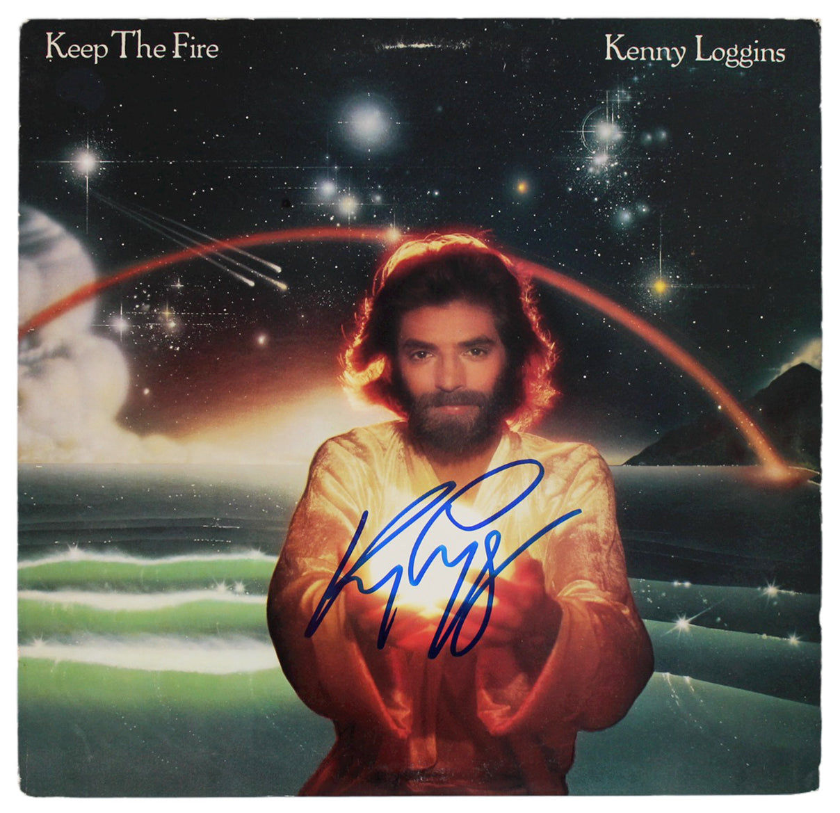 Kenny Loggins Authentic Signed Keep The Fire Album Cover BAS #BG90660