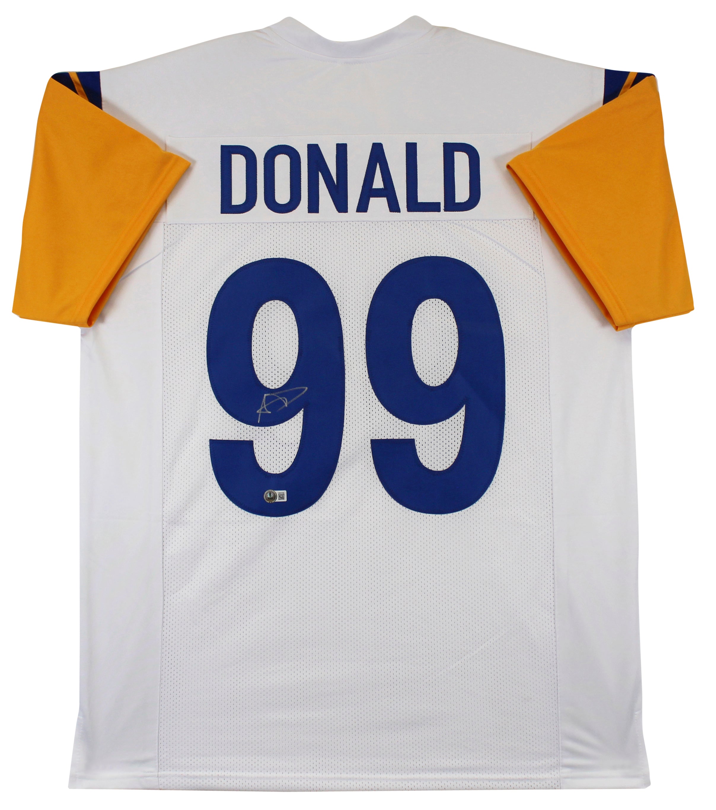 Aaron Donald Authentic Signed White Pro Style Jersey BAS Witnessed