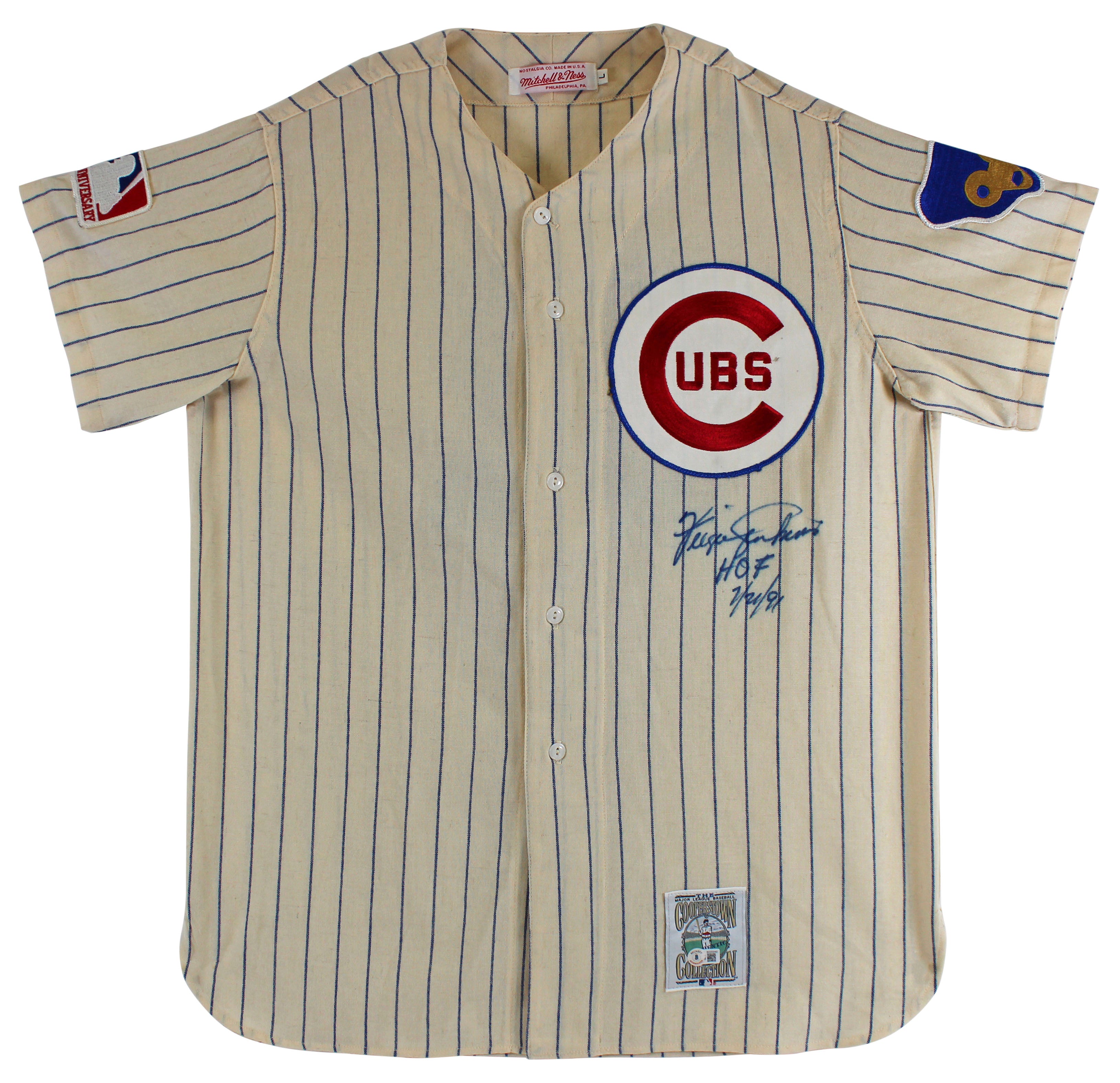 Cubs Fergie Jenkins "HOF 7/21/91" Signed Pinstripe CC M&N Jersey BAS #BD20040