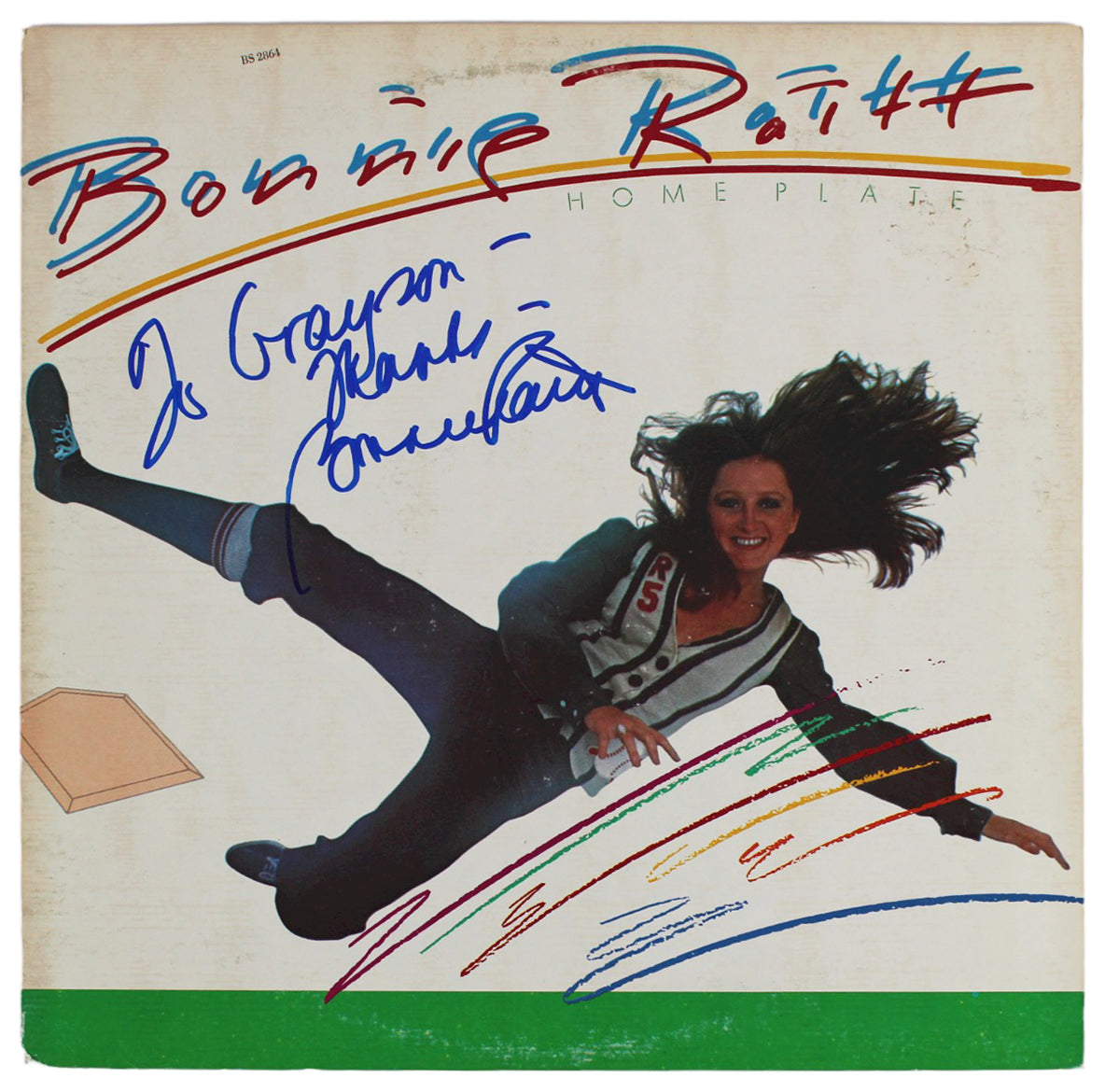 Bonnie Raitt "Thanks" Authentic Signed Home Plate Album Cover BAS #BG90700