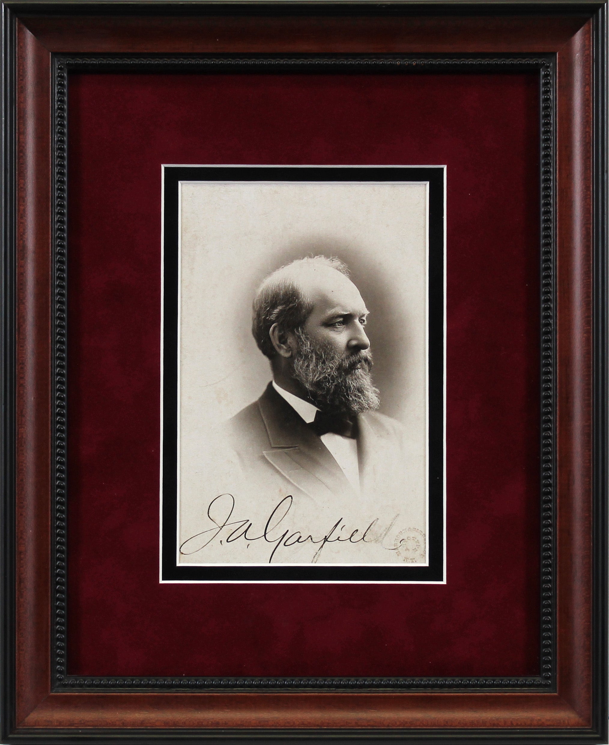 James Garfield Authentic Signed Framed 3.75x5.75 Portrait Photo BAS #AC33509