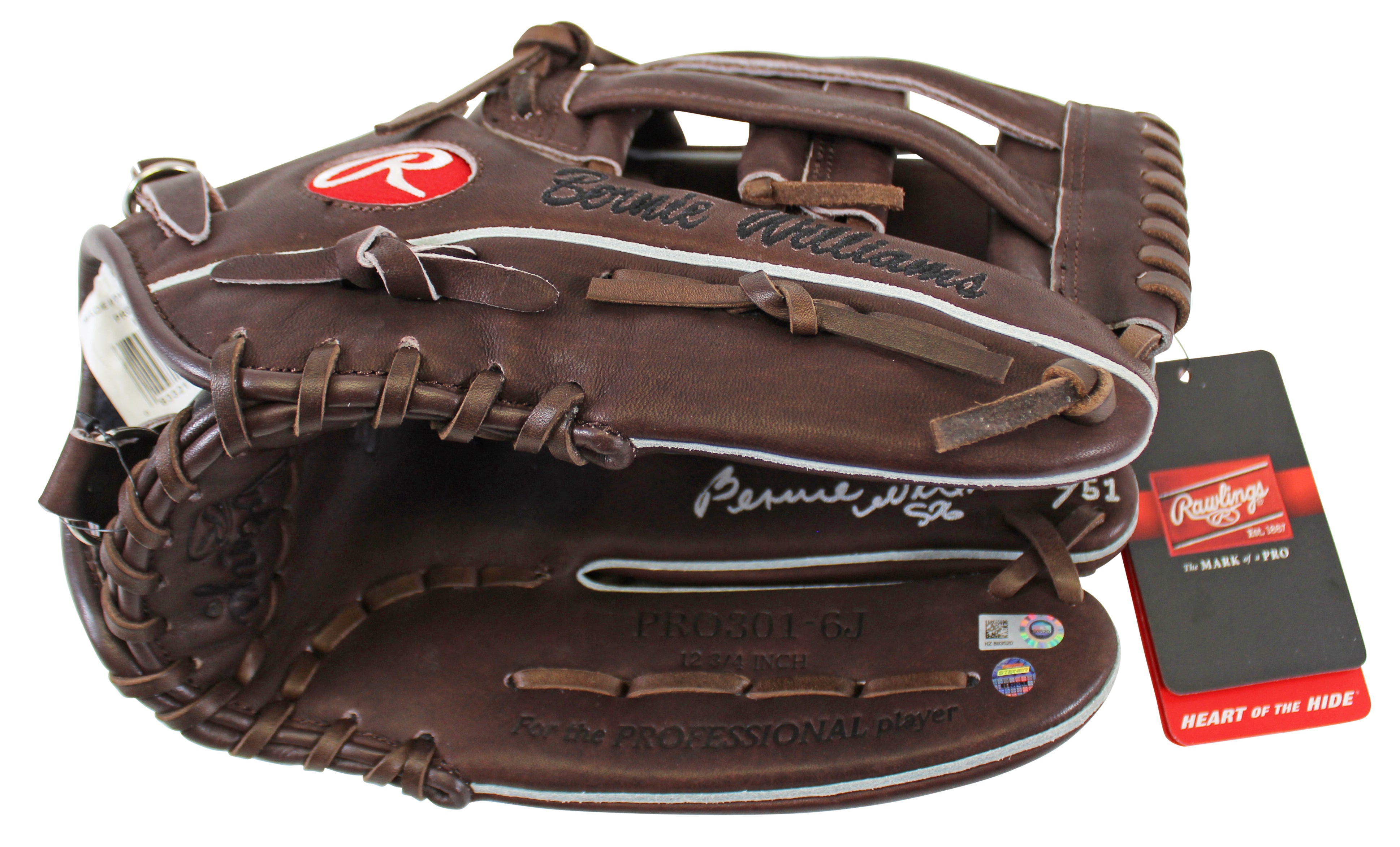 Yankees Bernie Williams "SDG"  Signed Baseball Glove LE #51/51 MLB #HZ893520