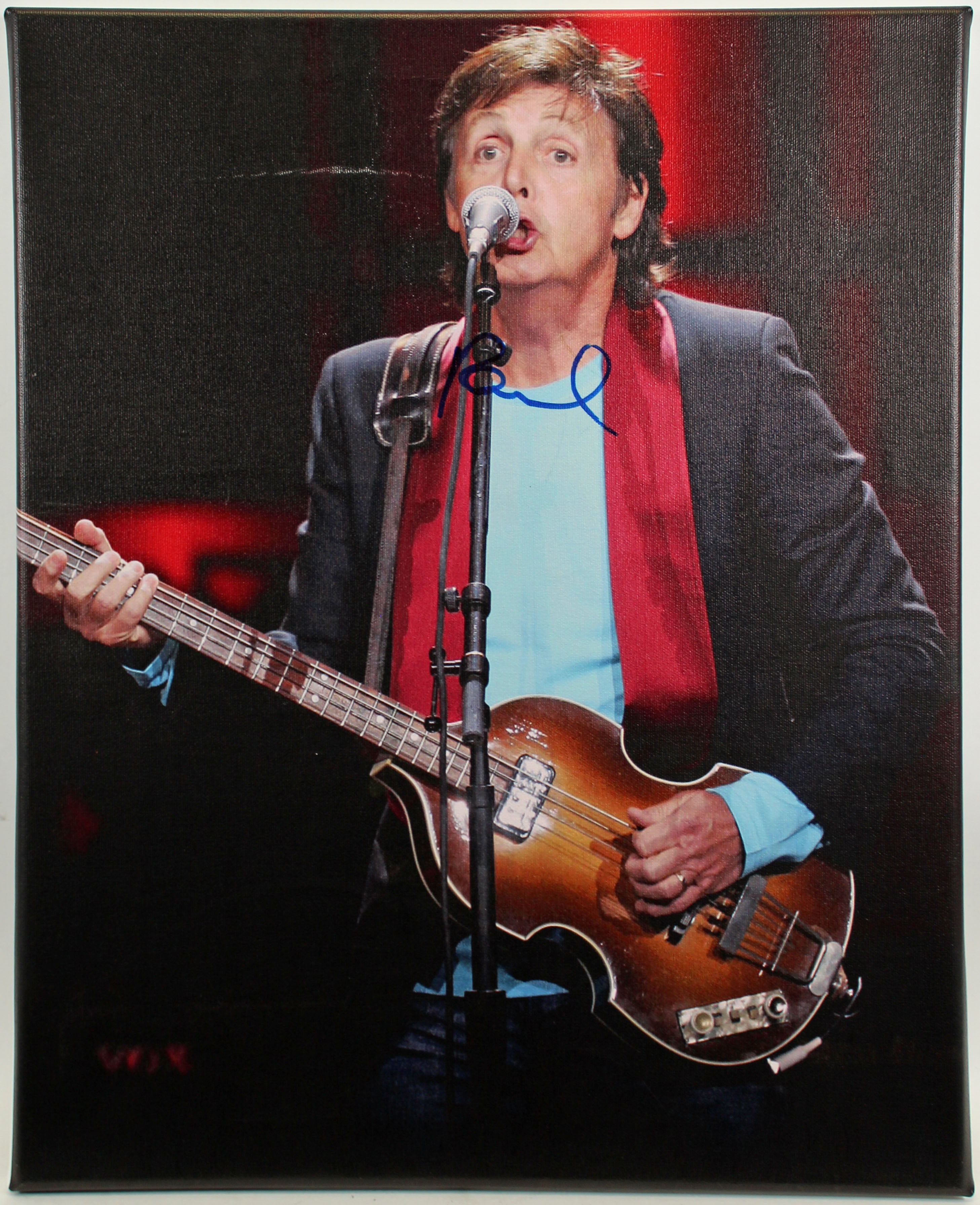 Paul McCartney The Beatles Authentic Signed 16x19.5 Canvas PSA/DNA #AH06950