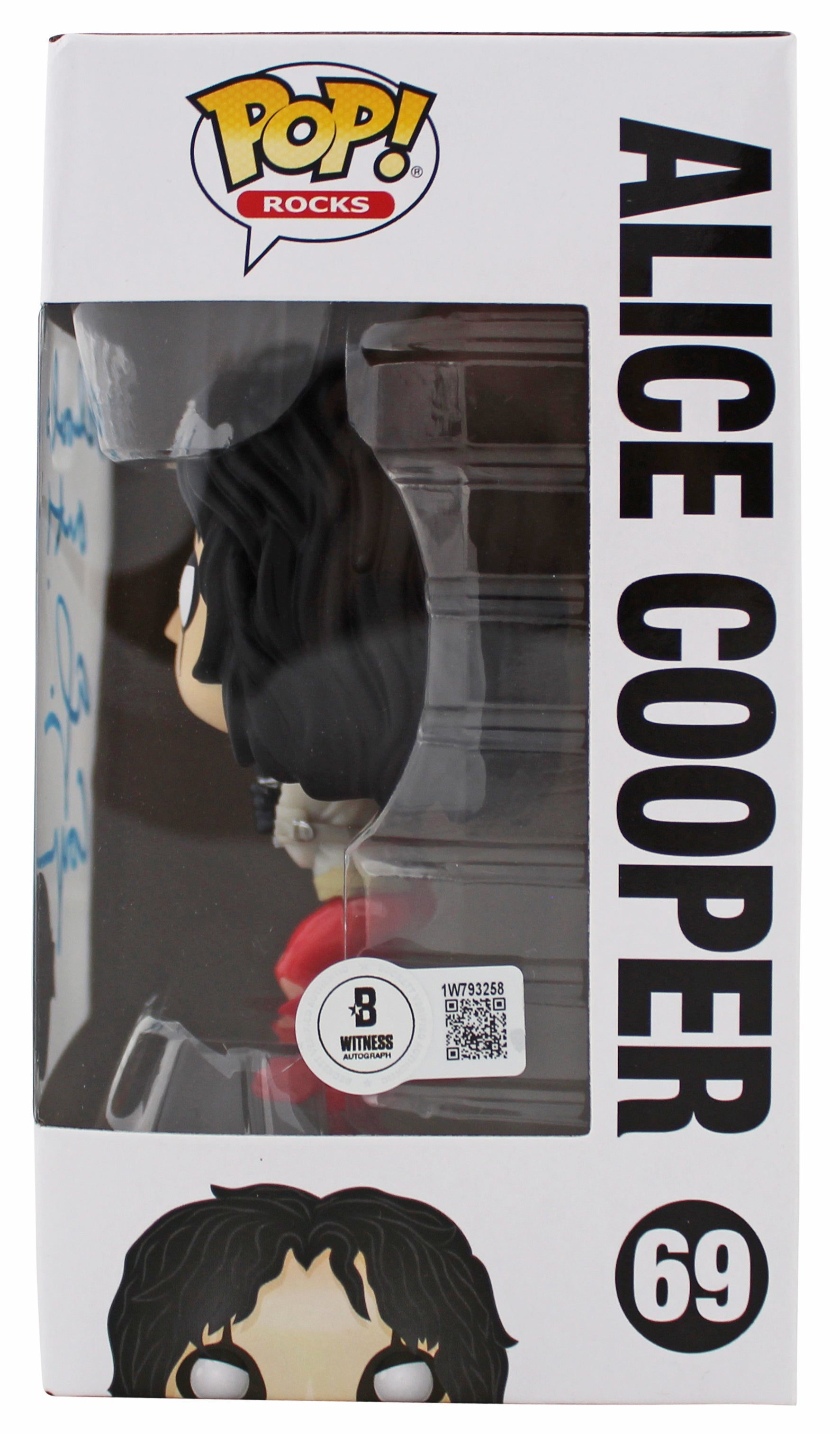 Alice Cooper "Schools Out" !Signed #69 Funko Pop Vinyl Figure BAS Wit #1W793258