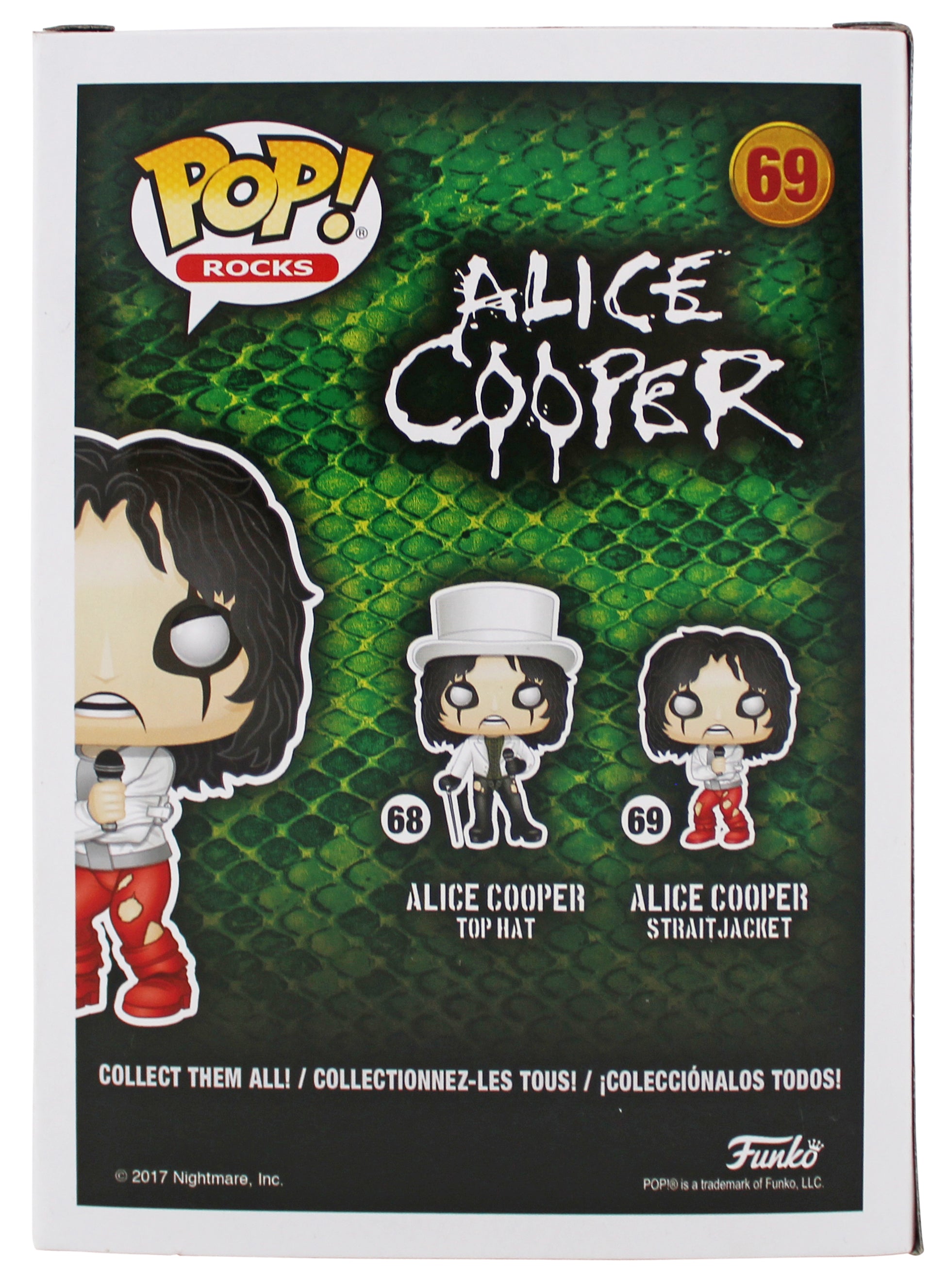 Alice Cooper "Schools Out" !Signed #69 Funko Pop Vinyl Figure BAS Wit #1W793258