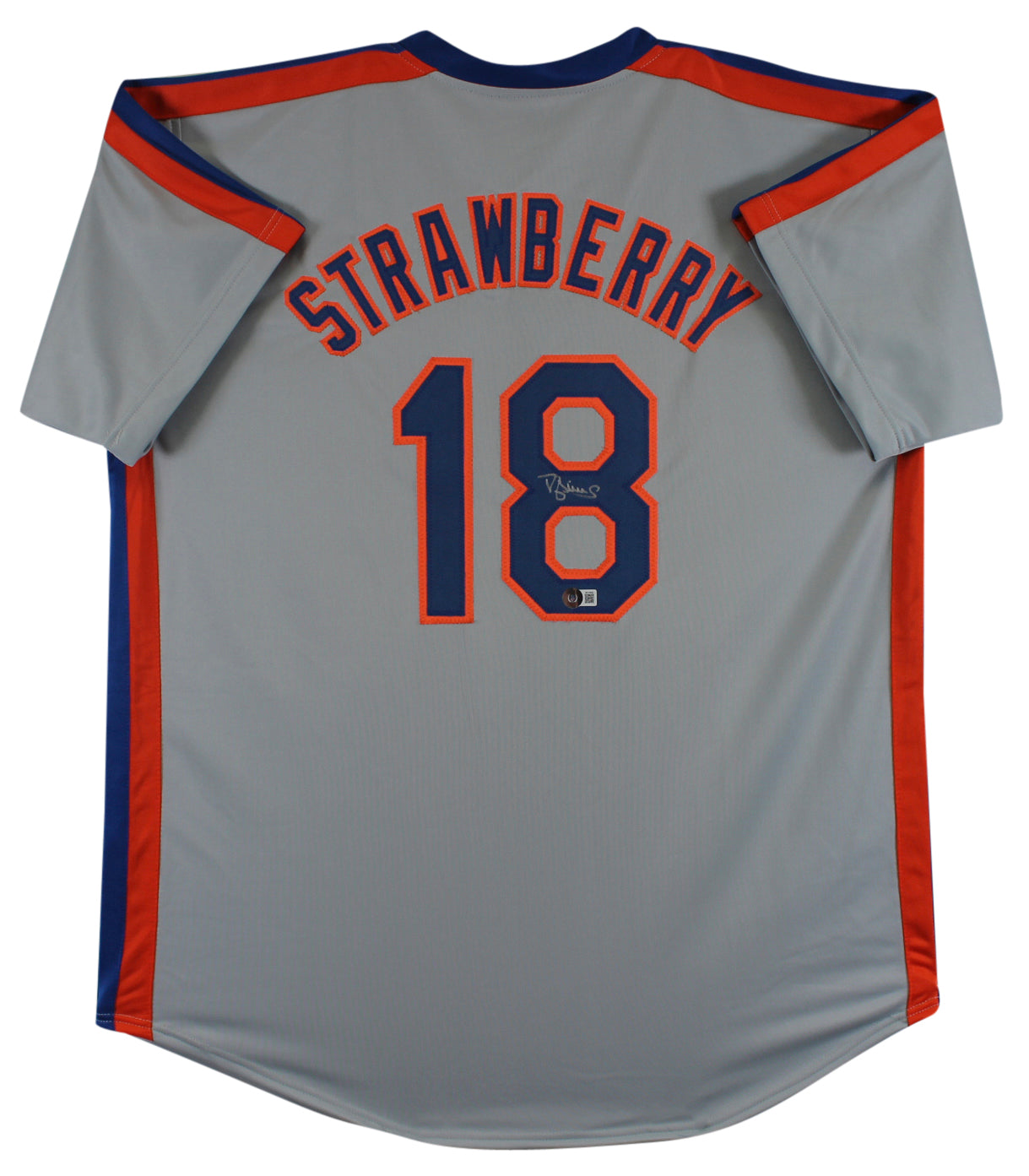 Daryl Strawberry Authentic Signed Grey Pro Style Jersey Autographed BAS Witness