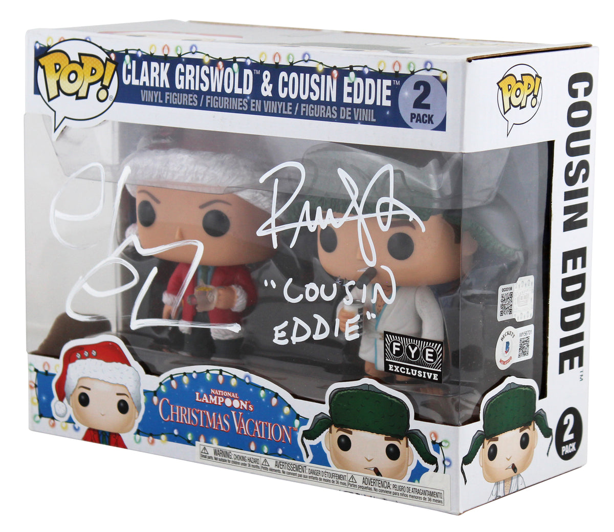 Chevy Chase & Randy Quaid Signed Funko Pop Vinyl Figure BAS Witnessed #WY56701