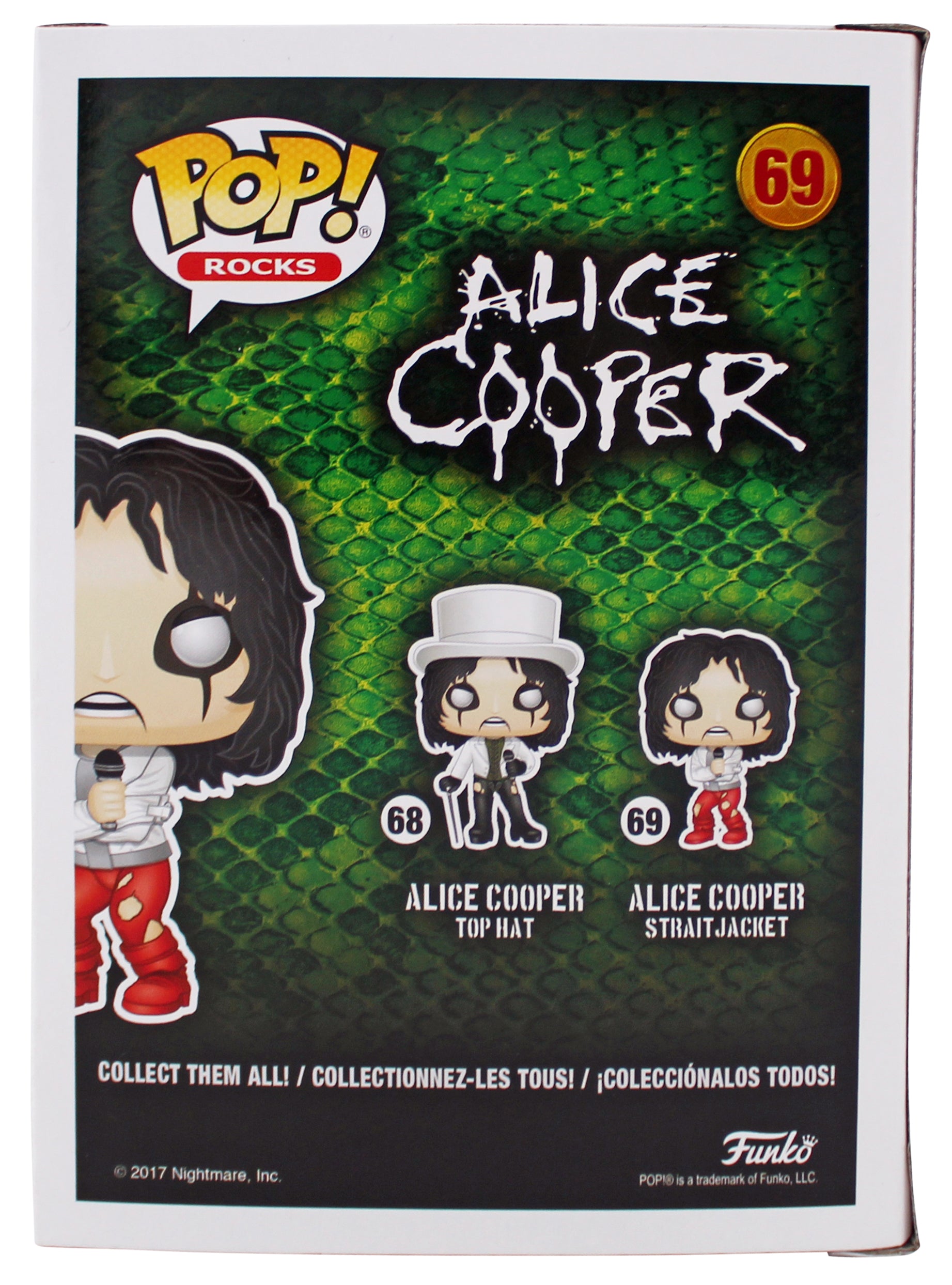 Alice Cooper "Schools Out!" Signed #69 Funko Pop Vinyl Figure BAS Wit #1W793267