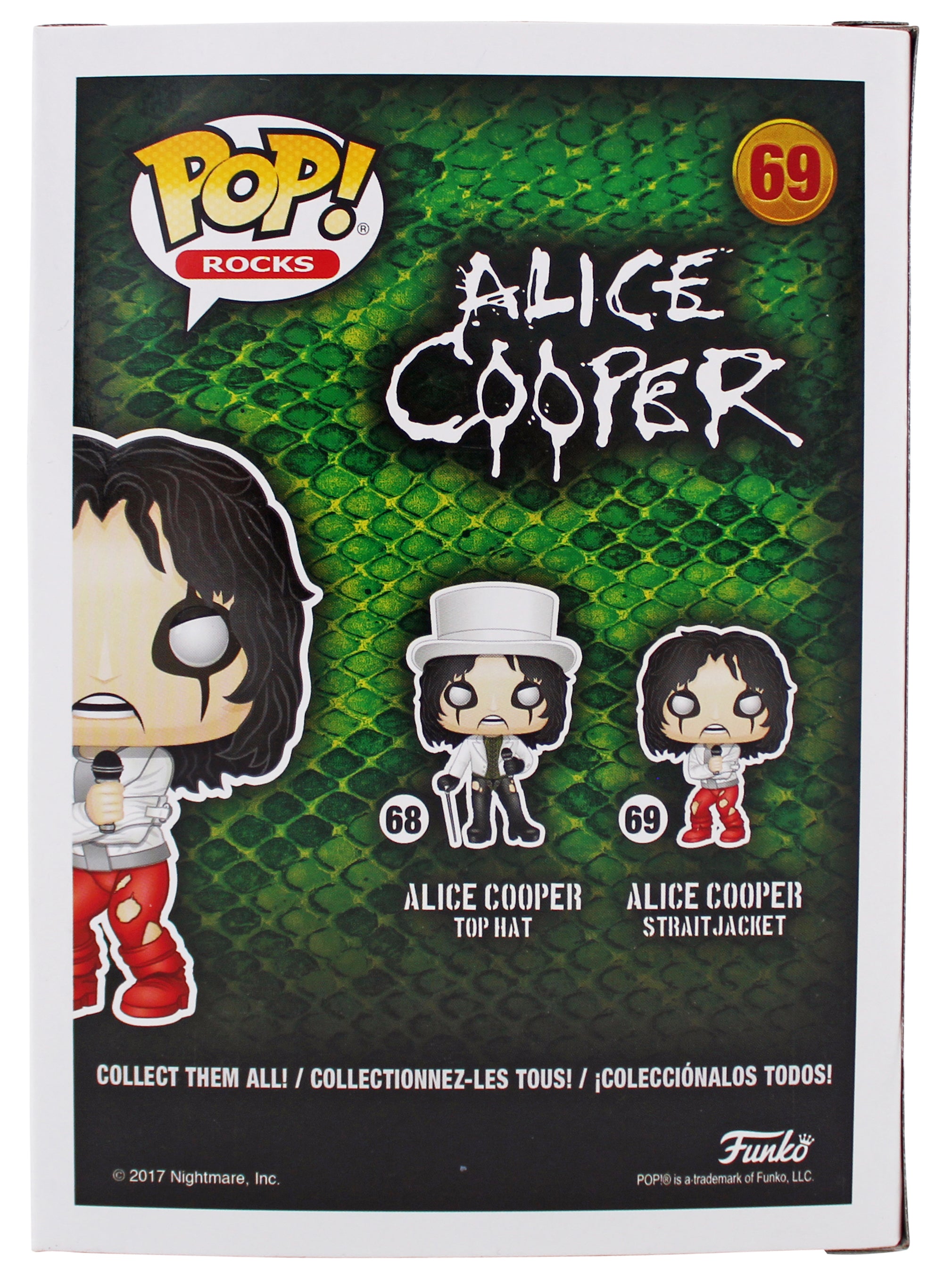 Alice Cooper "HOF 2011" Signed #69 Funko Pop Vinyl Figure BAS Witness #1W793262