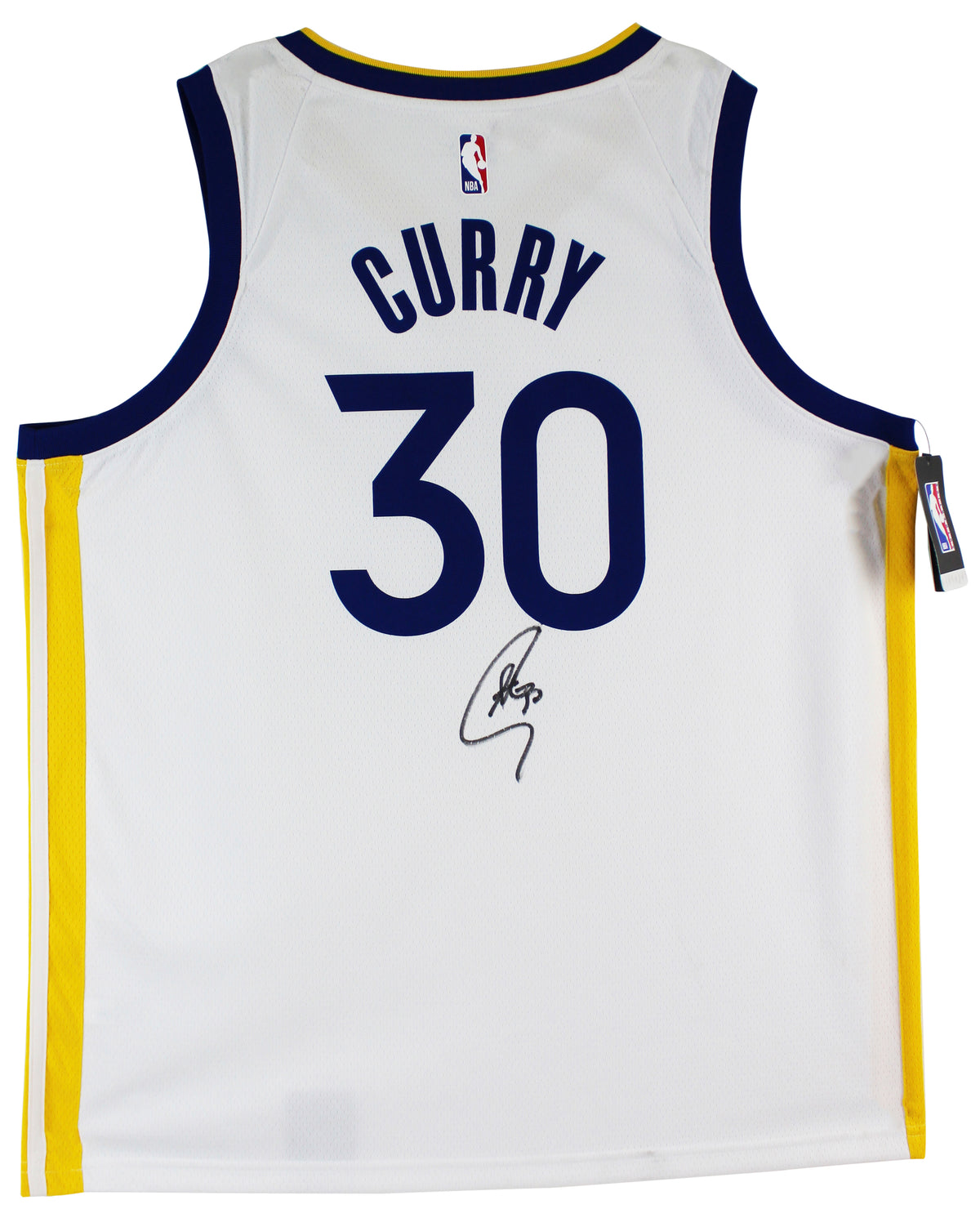 Warriors Stephen Curry Authentic Signed White Nike Swingman Jersey Fanatics COA