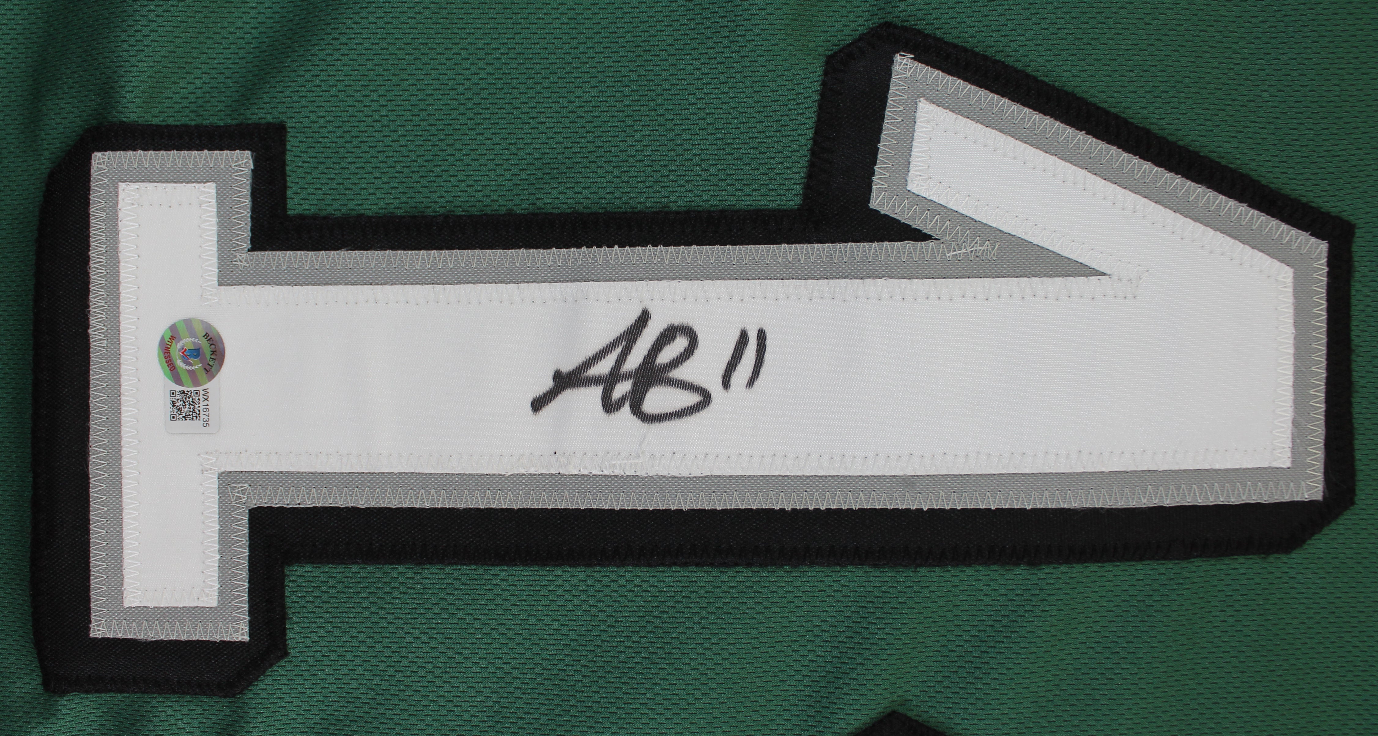 A.J. Brown Authentic Signed Green Pro Style Jersey Autographed BAS Witnessed