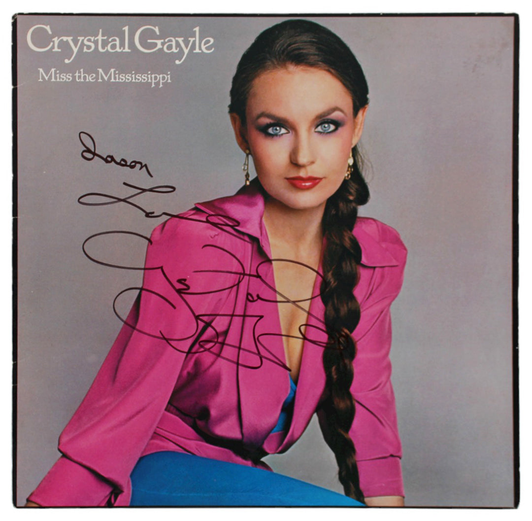 Crystal Gayle "Jason, Love" Signed Miss The Mississippi Album Cover BAS #BG90688