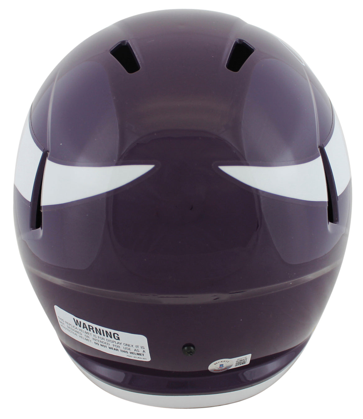 Vikings Justin Jefferson Signed 83-01 TB Full Size Speed Rep Helmet BAS Witness