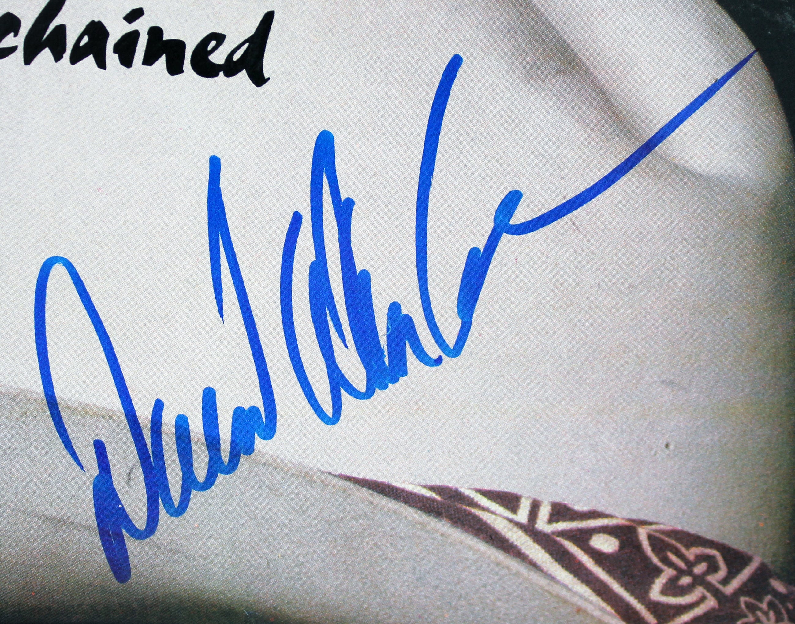 David Allan Coe Authentic Signed Unchained Album Cover Autographed BAS #BG90691