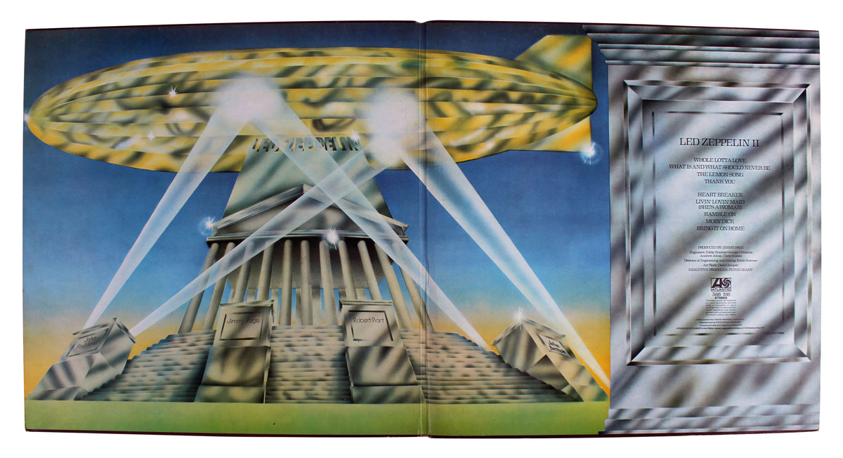 John Bonham Led Zeppelin Authentic Signed II Album Cover W/ Vinyl JSA #XX22853