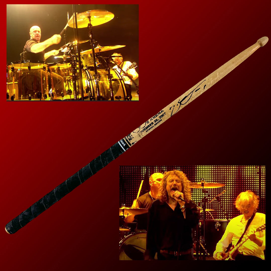 Jason Bonham Led Zeppelin Signed 12/10/2007 O2 Arena Stage Used Drumstick BAS