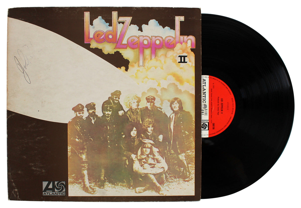 John Bonham Led Zeppelin Authentic Signed II Album Cover W/ Vinyl JSA #XX22853