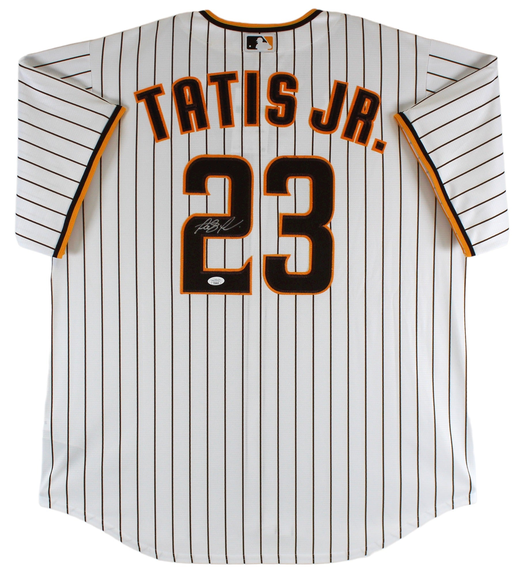 Padres Fernando Tatis Jr. Authentic Signed White Pinstriped Nike Jersey JSA Wit