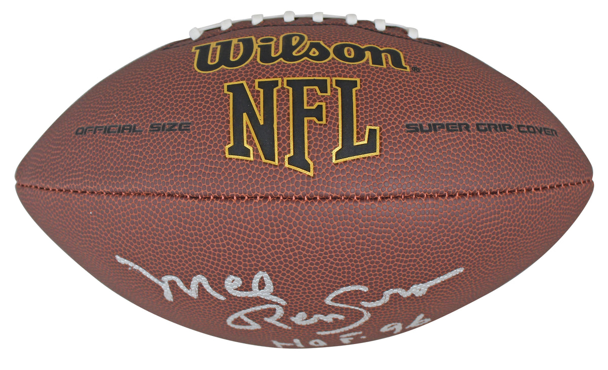 Cowboys Mel Renfro "HOF 96" Signed Wilson Super Grip Nfl Football BAS Witnessed