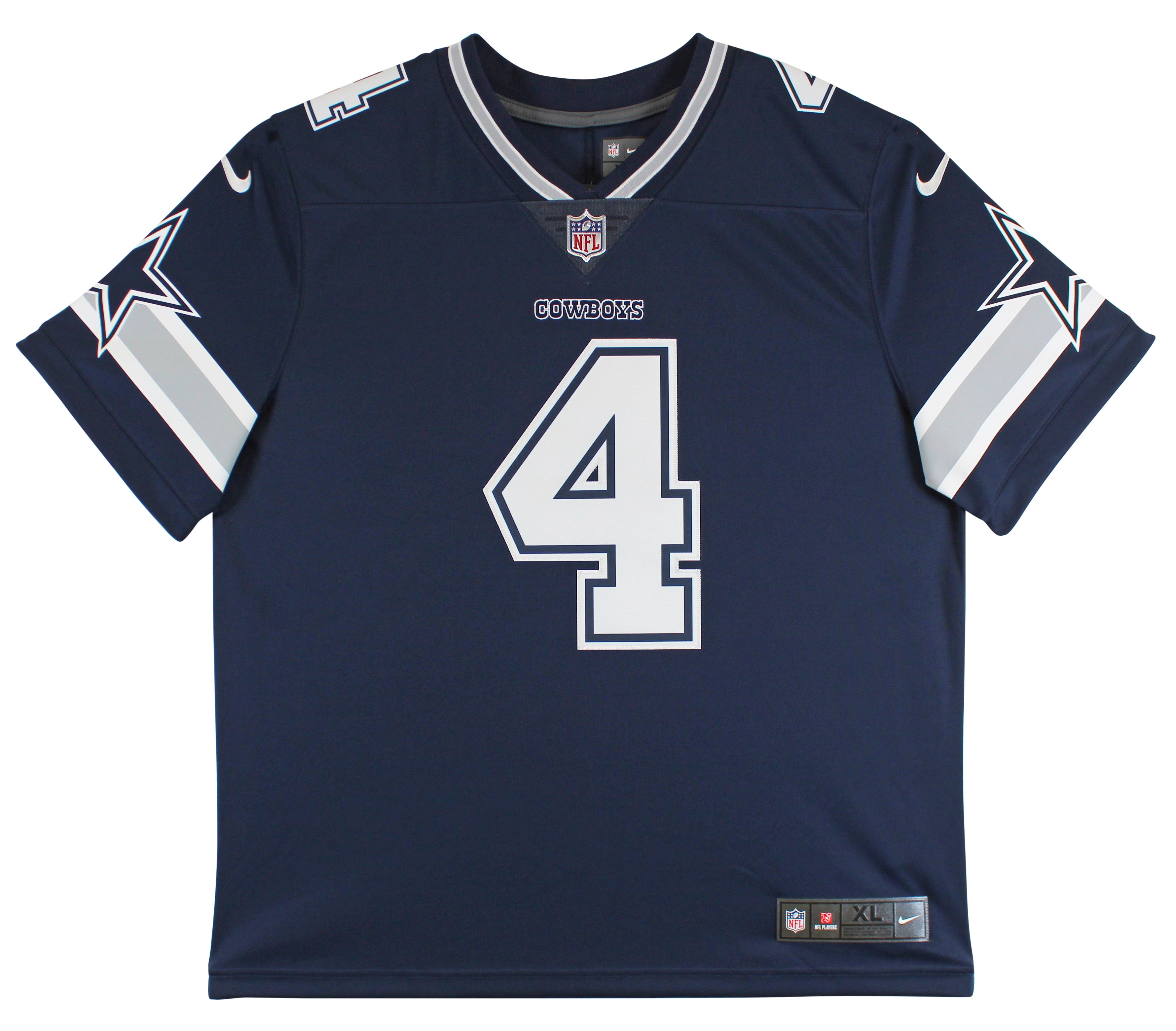 Cowboys Dak Prescott Authentic Signed Navy Blue Nike Elite Jersey BAS Witnessed