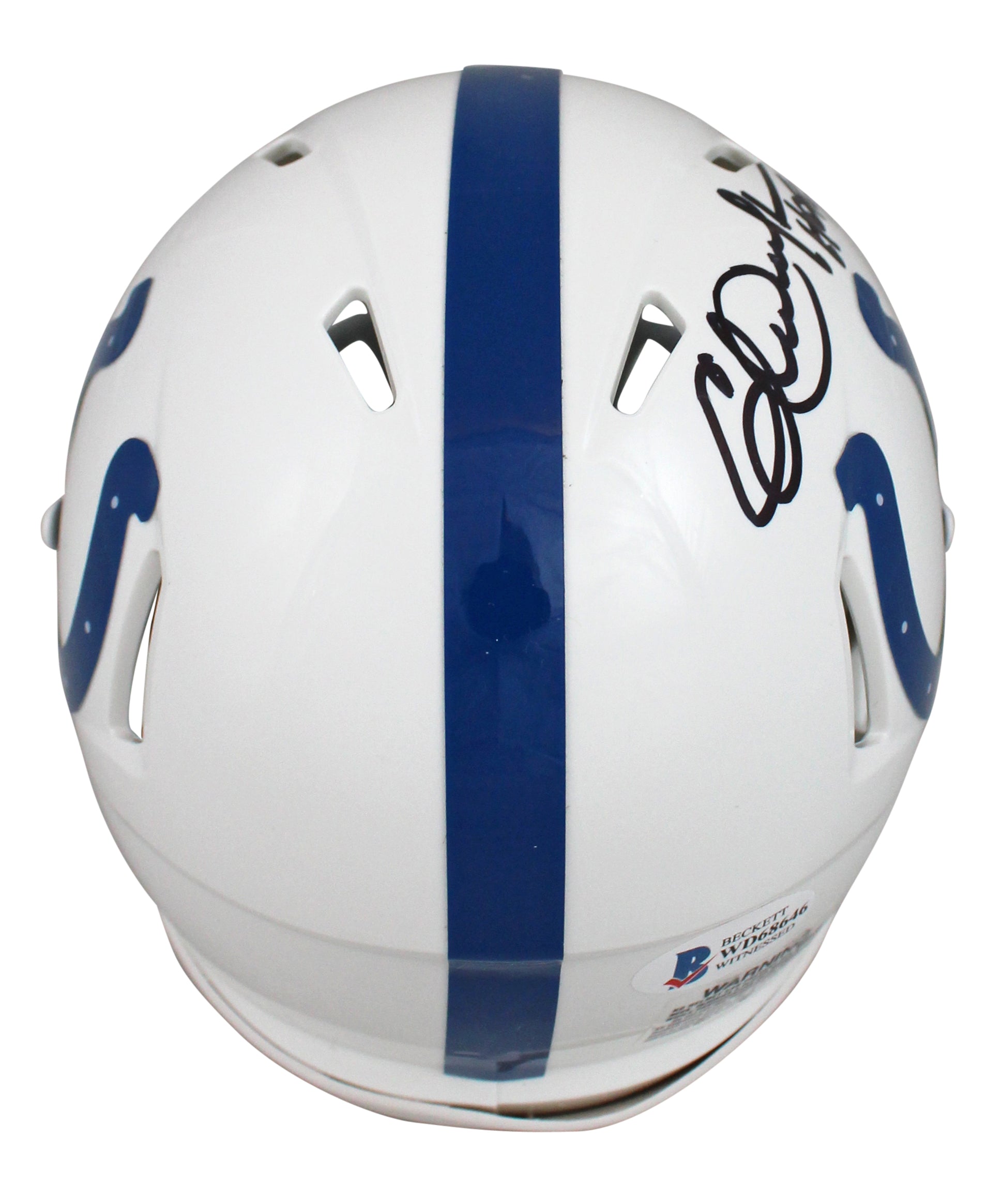 Colts Eric Dickerson "HOF 99" Signed 2020 Speed Mini Helmet BAS Witnessed