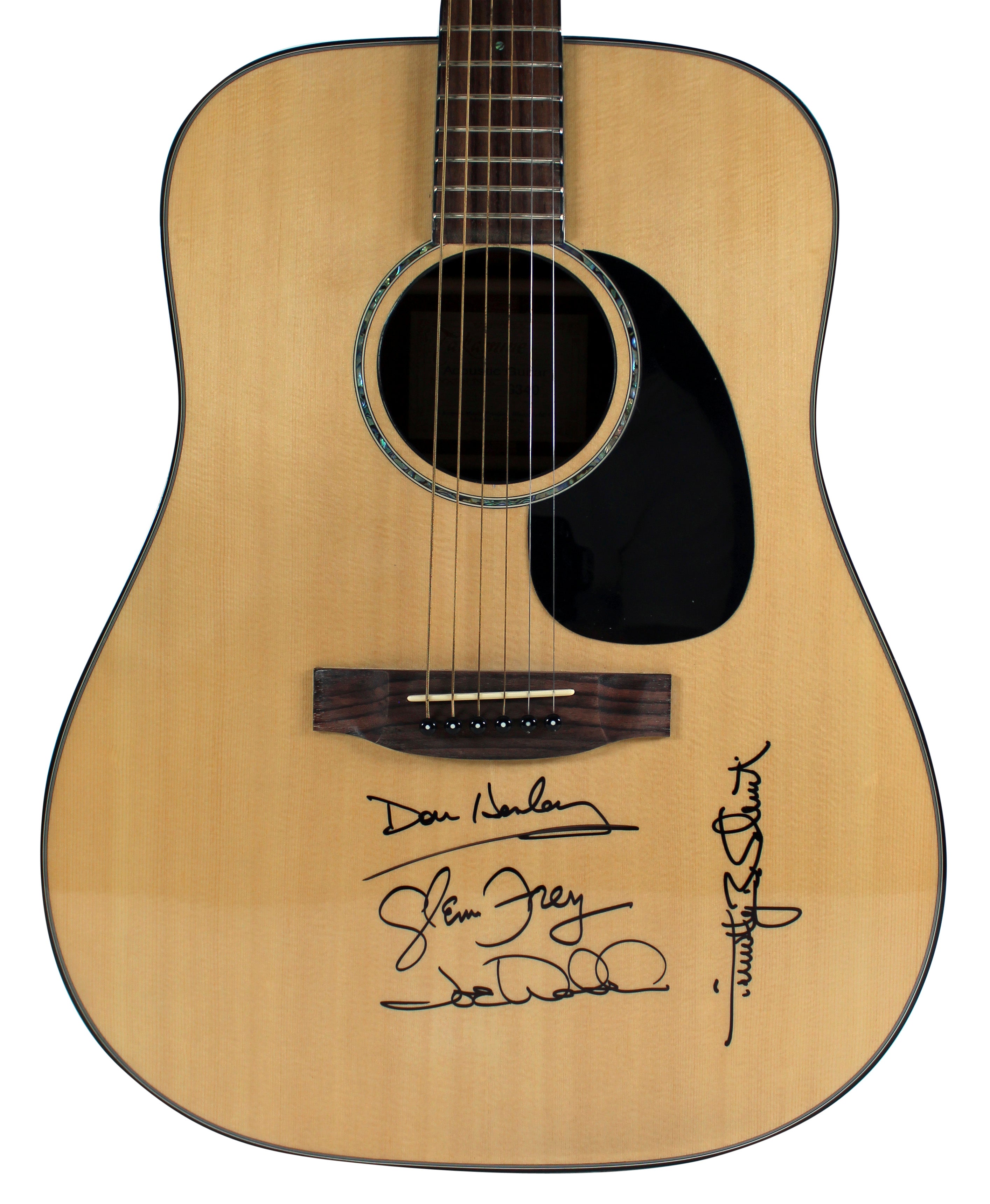 Eagles (4) Henley, Frey, Walsh & B. Schmit Signed Takamine G Acoustic Guitar JSA