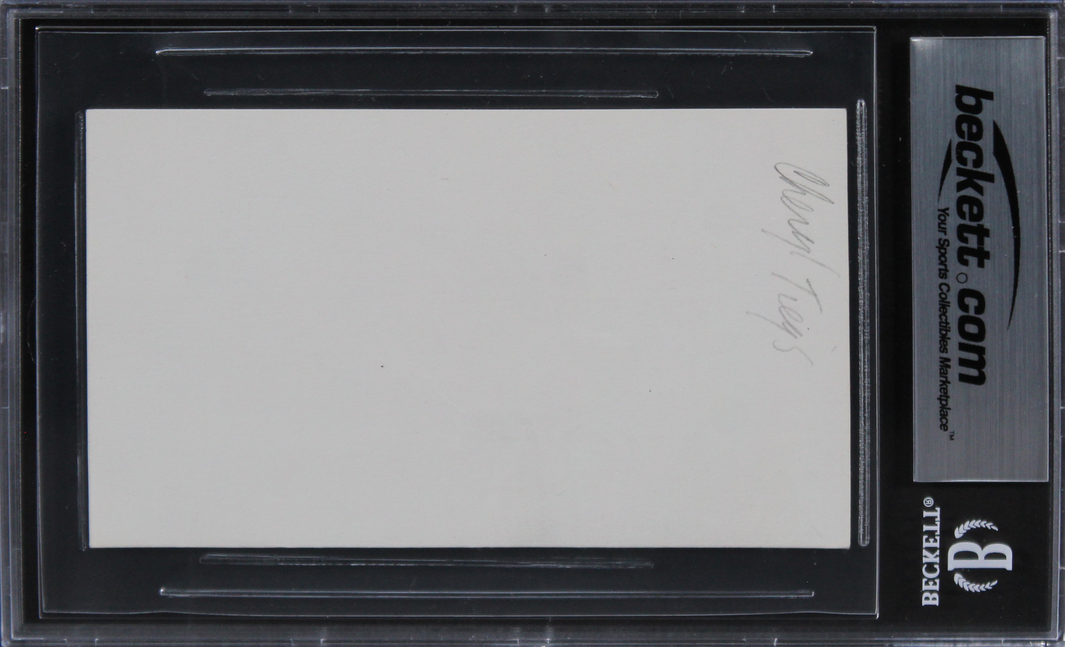 Cheryl Tiegs The Brown Bunny Authentic Signed 3x5 Index Card BAS Slabbed