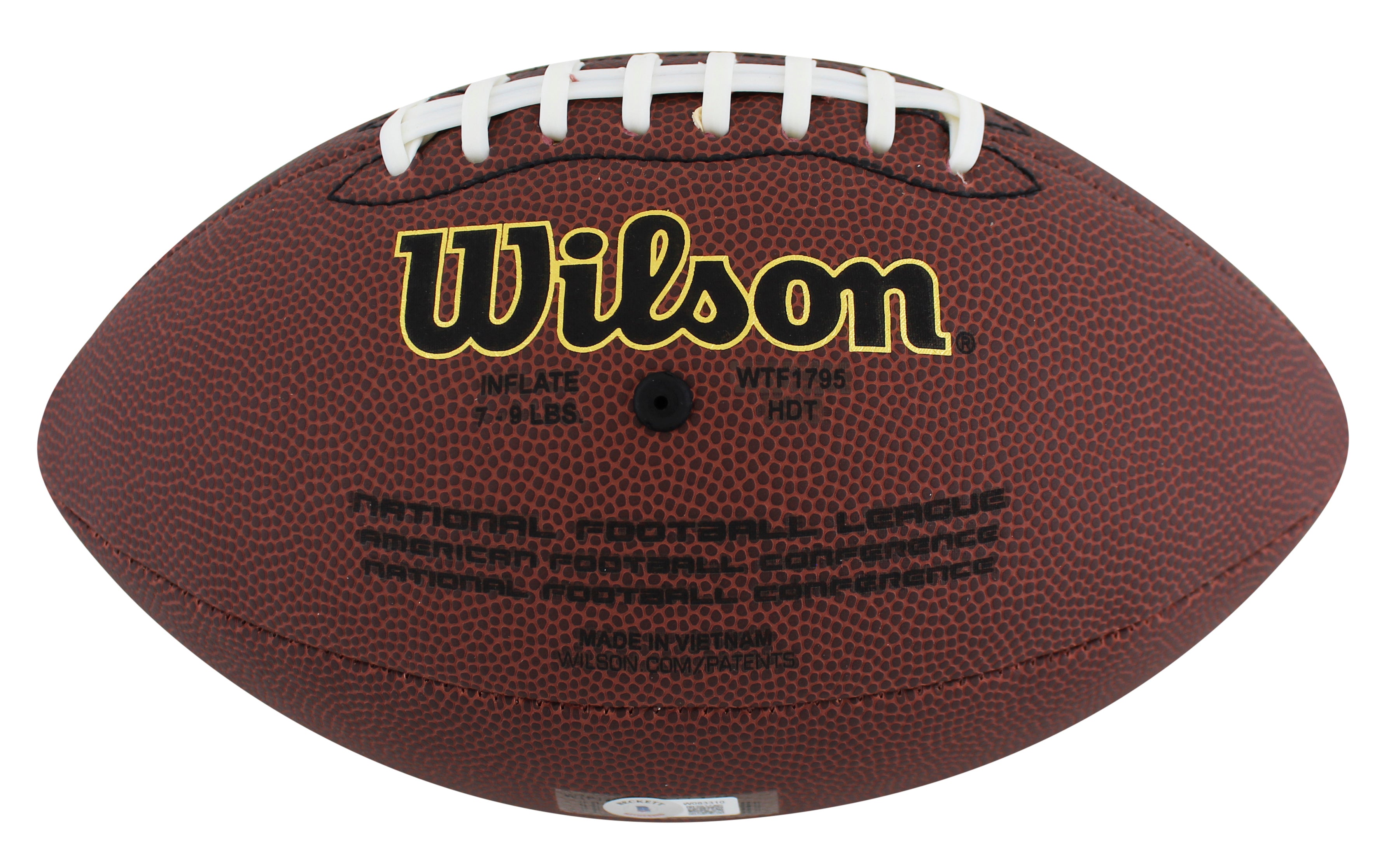 Bears Dan Hampton "HOF 02" Signed Wilson Super Grip Nfl Football BAS Witnessed